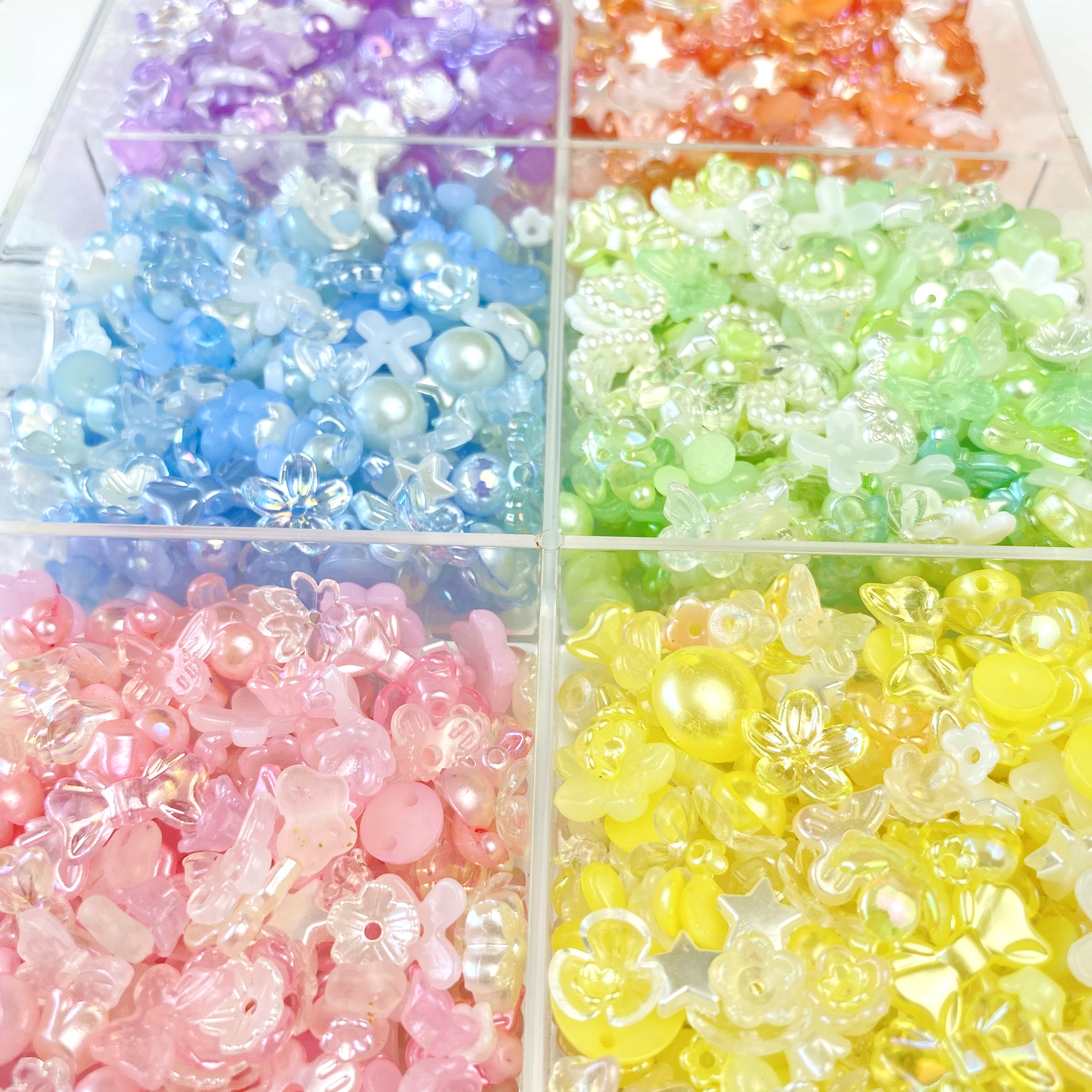 Acrylic solid-color nail art patches, mixed creative diy jewelry/hanging ornaments, mobile phone chains, keys, hanging bags, accessories and material production details Picture