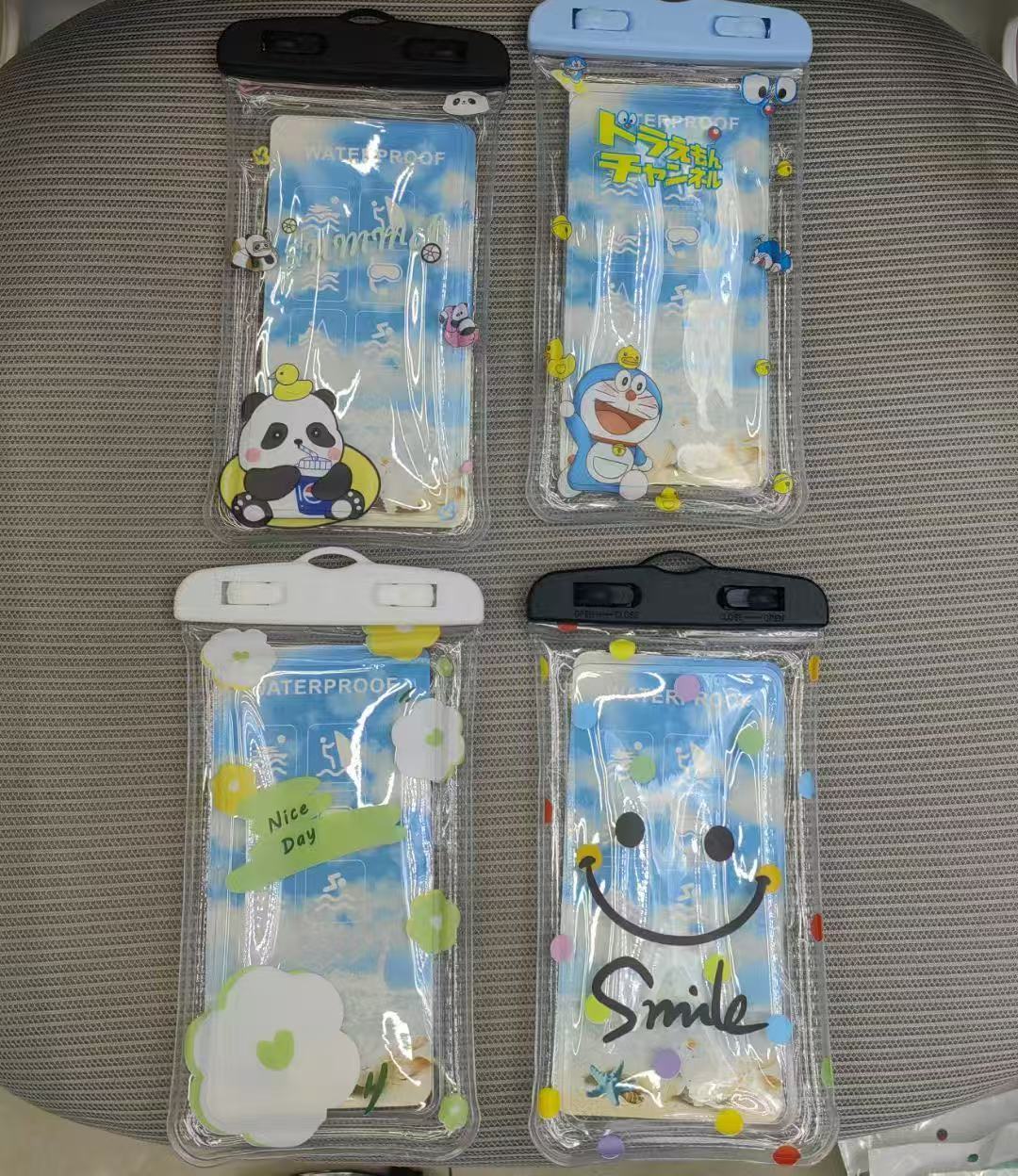 可爱卡通手机防水袋 气囊保护套户外漂流游泳防水套触屏漂浮