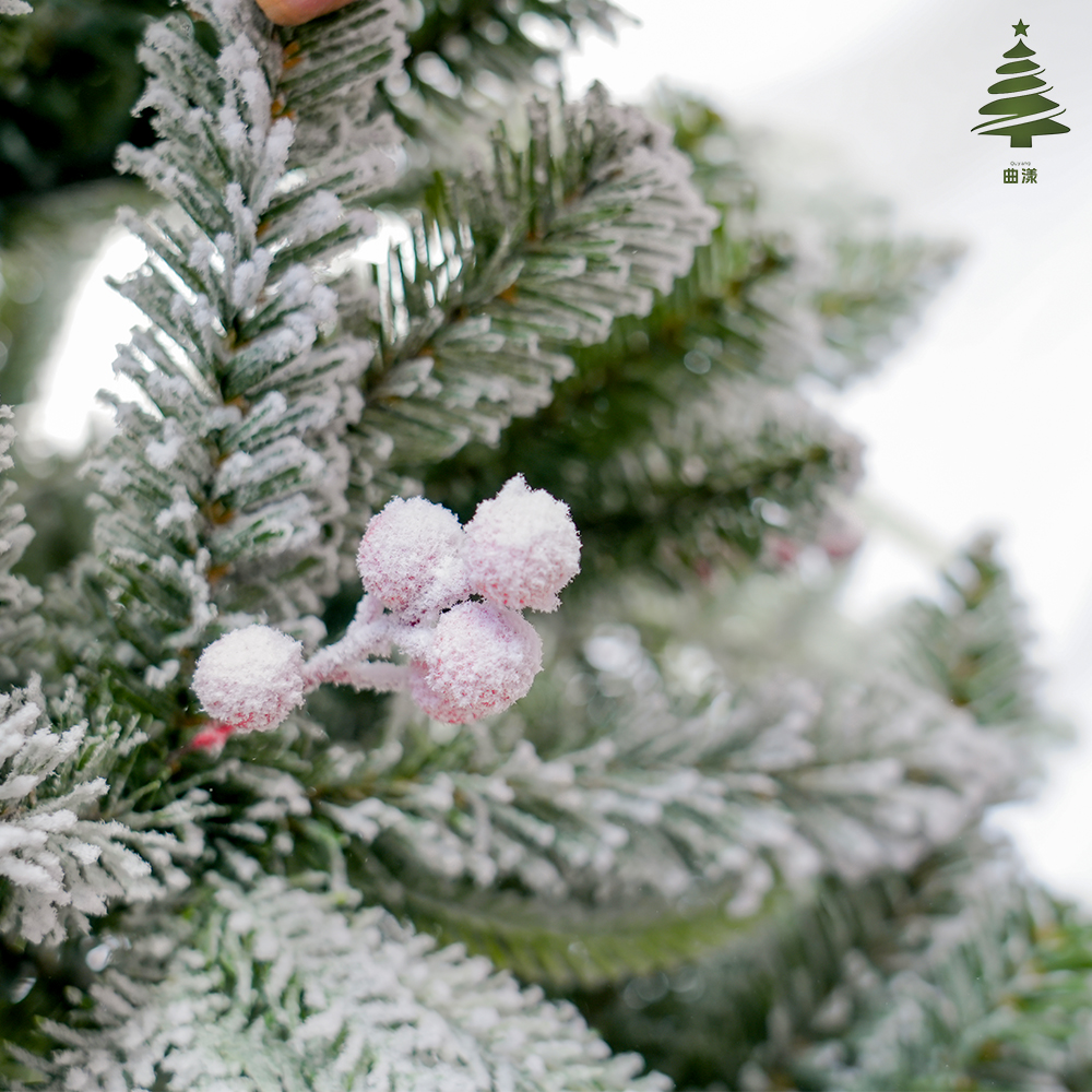 The size of the 2025 new 2.1-meter PE mixed tree white velvet Christmas tree can be customized Item Picture