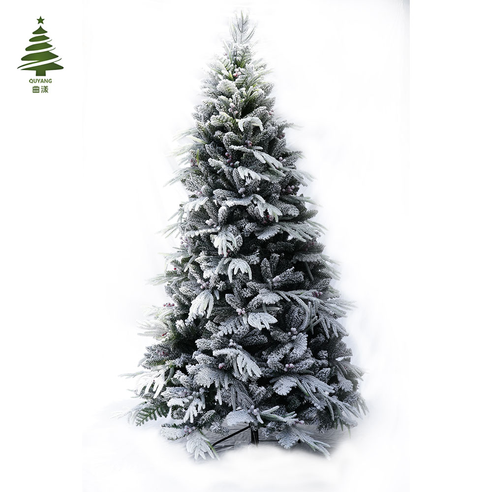 The size of the 2025 new 2.1-meter PE mixed tree white velvet Christmas tree can be customized