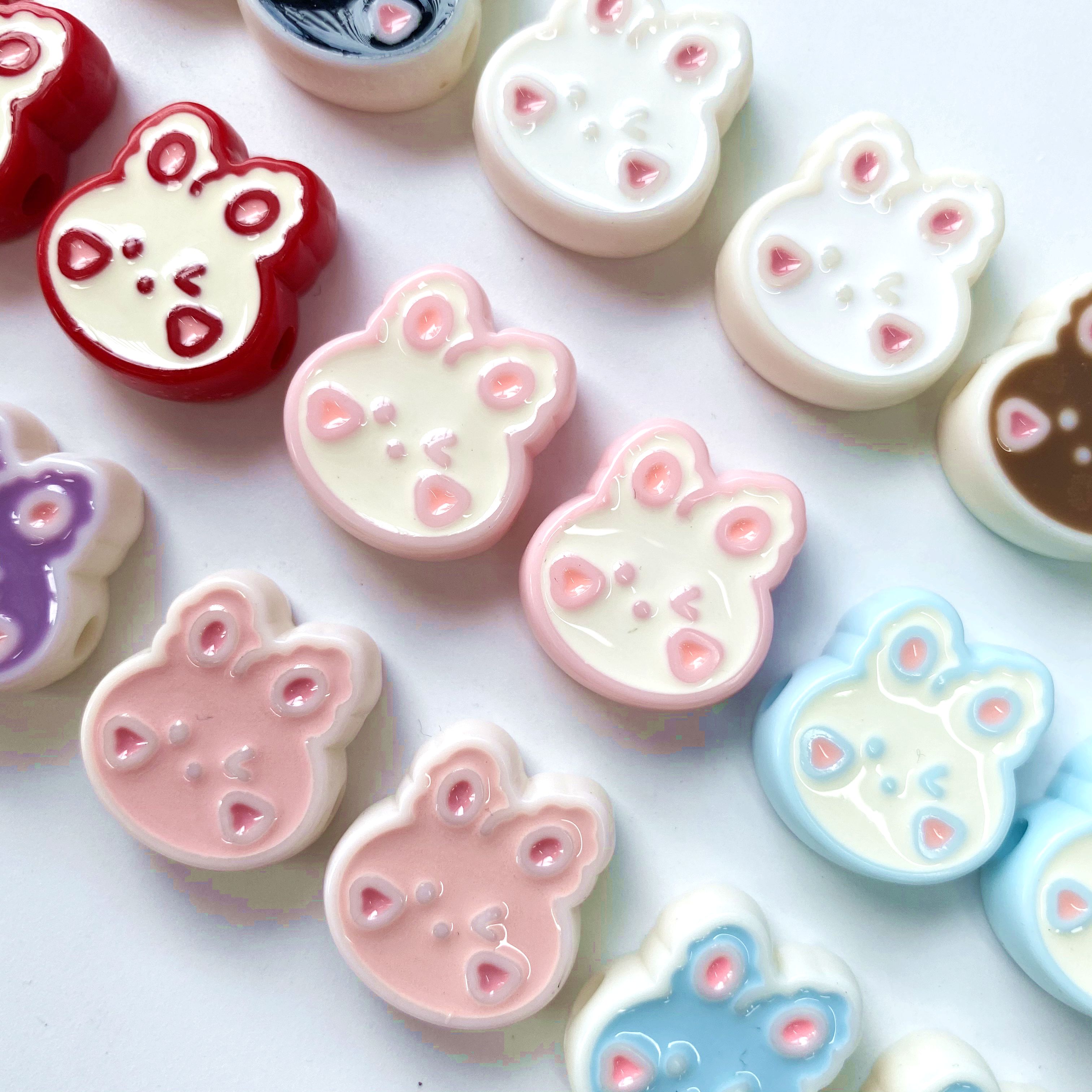 Acrylic oil-dripping, cute and adorable rabbit creative diy pendant/mobile phone pendant chain, keychain, hanging bag, pendant accessory material Specification image