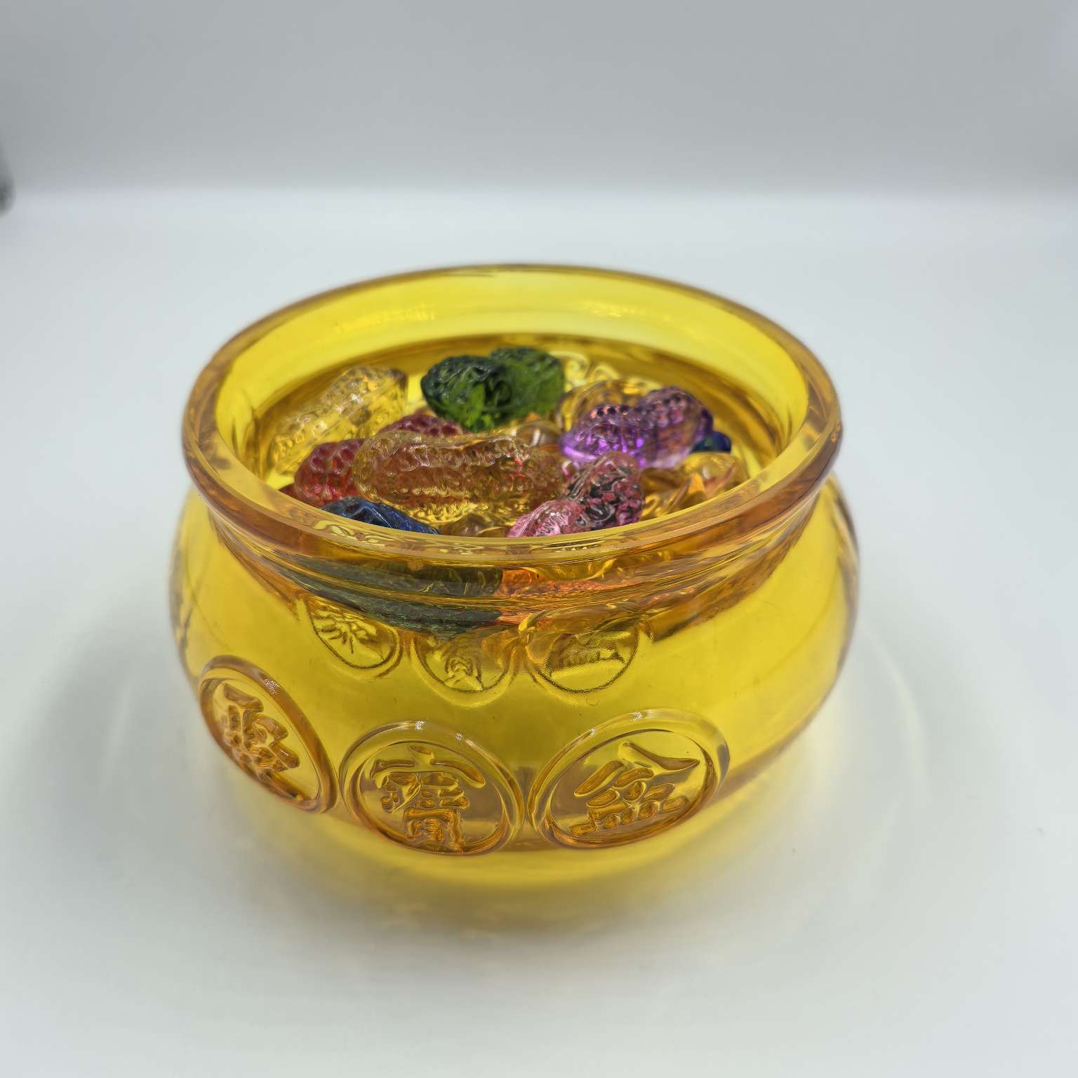 义乌市琳烺工艺品商行  水晶聚宝盆招财摆件金黄色琉璃元宝聚财风水摆设乔迁开业礼品详情图5