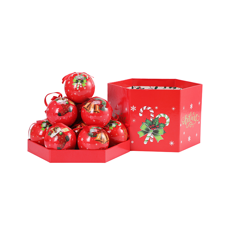 诺亚礼盒装圣诞球 手工泡沫贴纸球圣诞75-269图