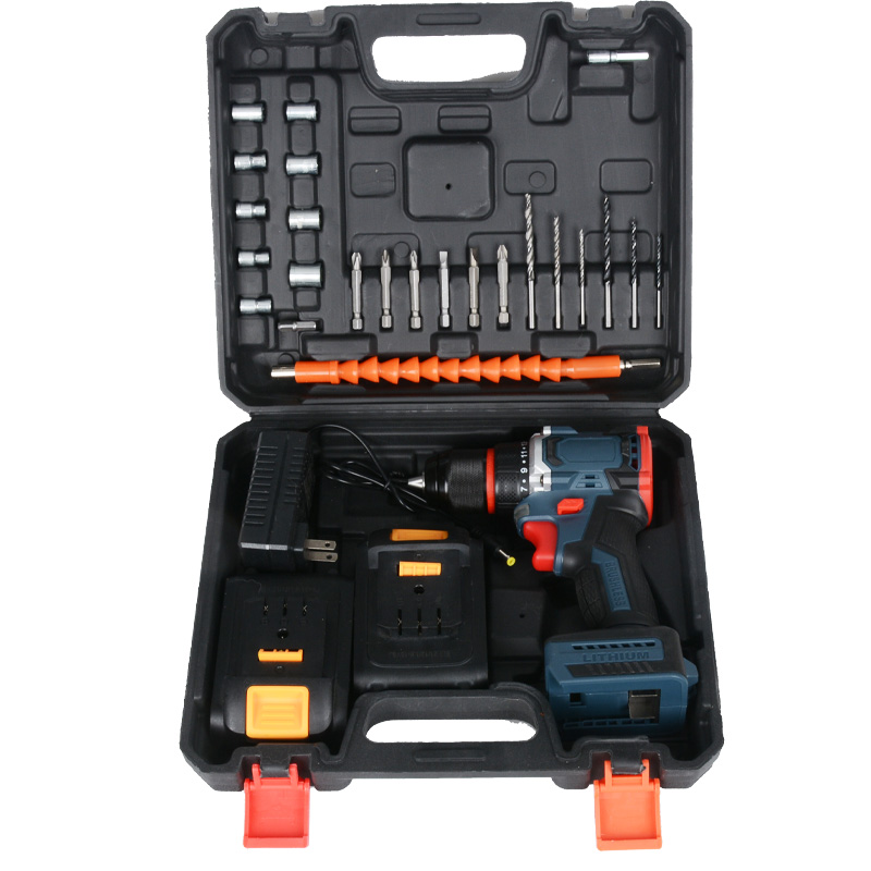 16.8V household multi-functional brushless lithium battery drill, high-power forward and reverse impact, high-quality large-twist small steel gun tool pic 3