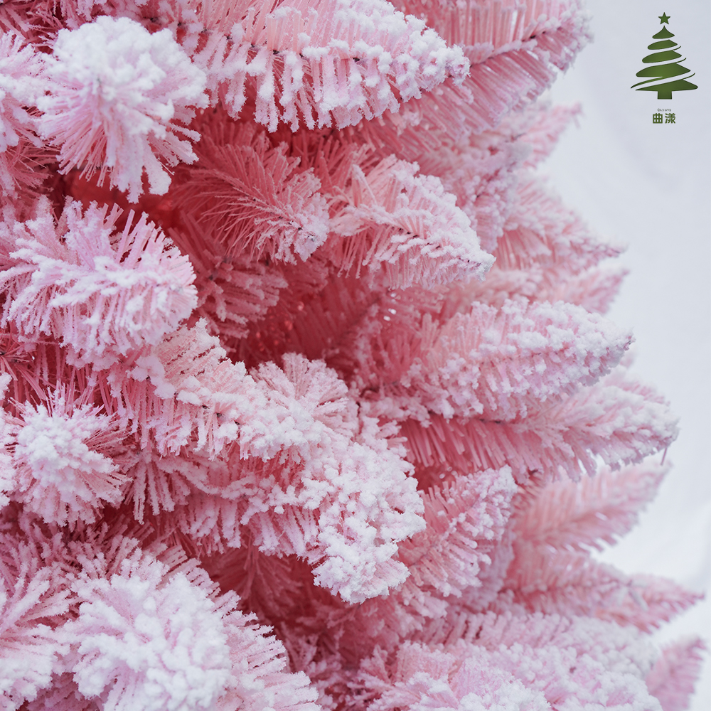 Factory direct sales of 2025 new pink pointed PVC flocked Christmas tree, customizable size available Application Scenario