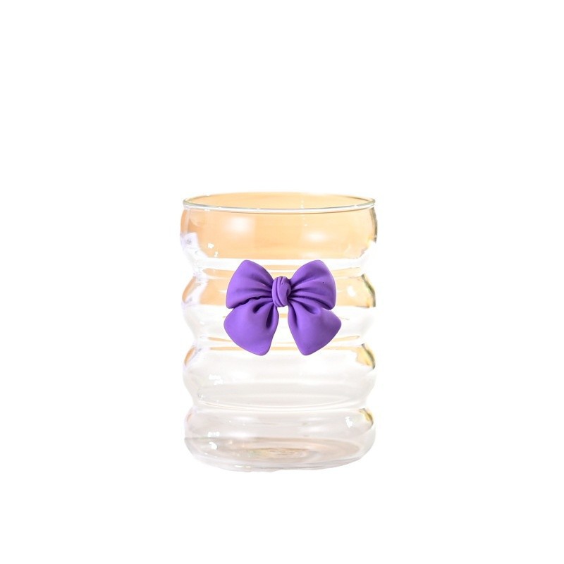New fashionable high borosilicate water cup, straw glass cup, heat-resistant silicone sleeve water cup, home good item, girl's heart flower tea cup, juice cup, milk cup, office and home high appearance level transparent glass handicraft explosion-proof water cup, 400ml detail image 5