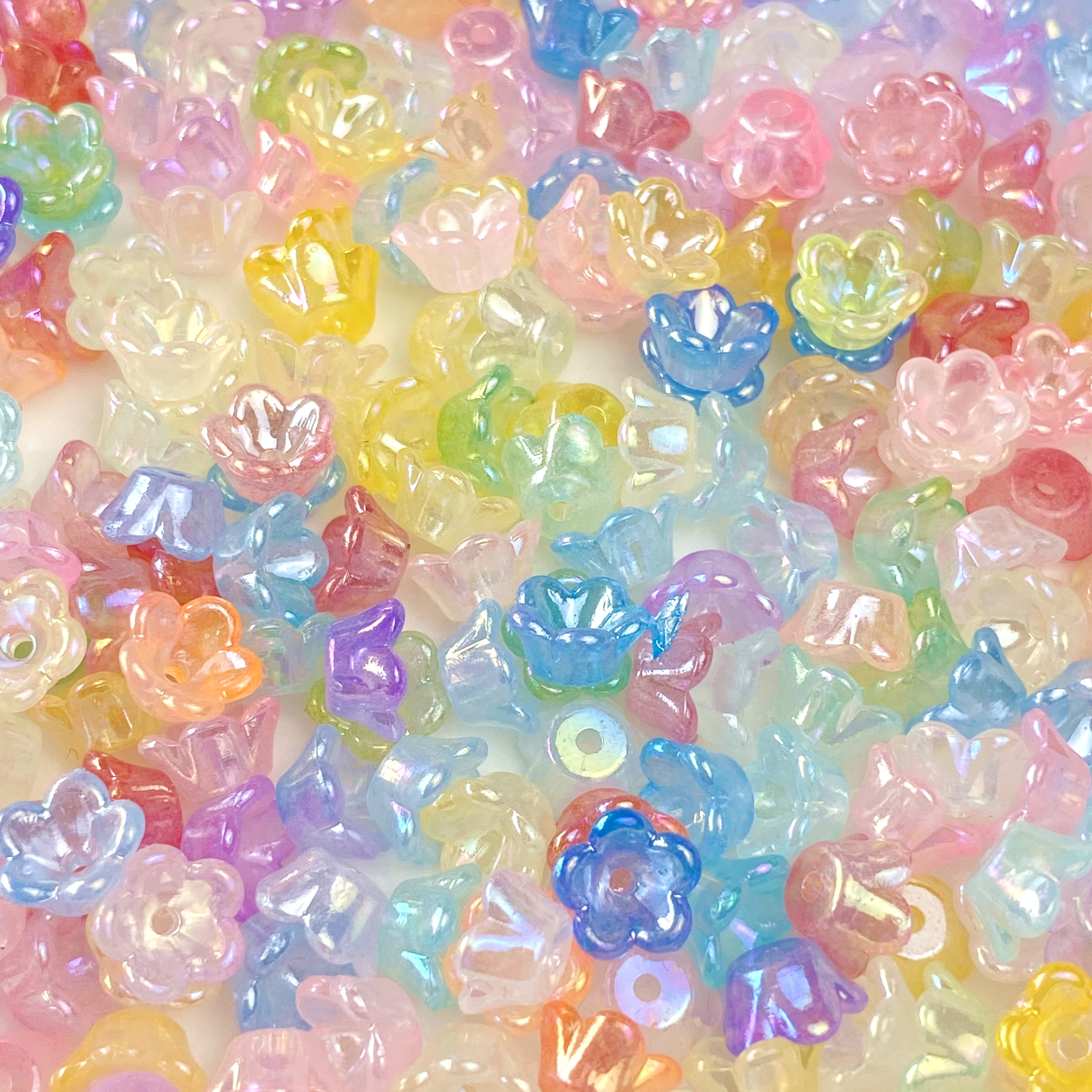 8mm two-color ab flower stand creative diy jewelry/pendant, bracelet, phone chain, key, hanging bag accessory, material production Specification image
