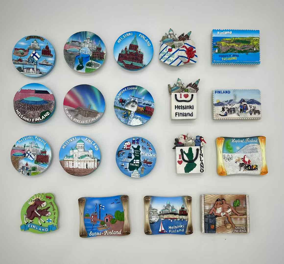 厂家直供芬兰树脂打印冰箱贴旅游纪念品可来样定做冰箱贴冰箱贴磁贴树脂冰箱贴冰箱贴文创冰箱贴磁贴冰箱贴城市冰箱贴