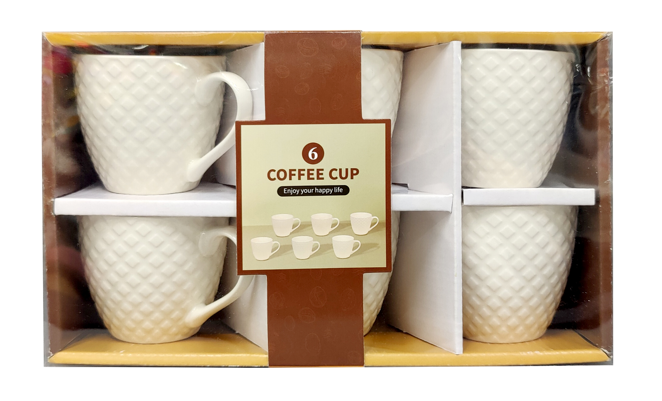 陶瓷杯马克杯浮雕杯咖啡杯水杯200毫升陶瓷杯瓷杯03花型