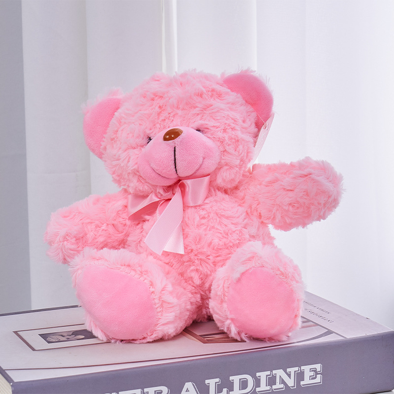 Pink bear teddy bear plush toy, seven-color bear children's wedding and festival gift manufacturer customization detail image 7
