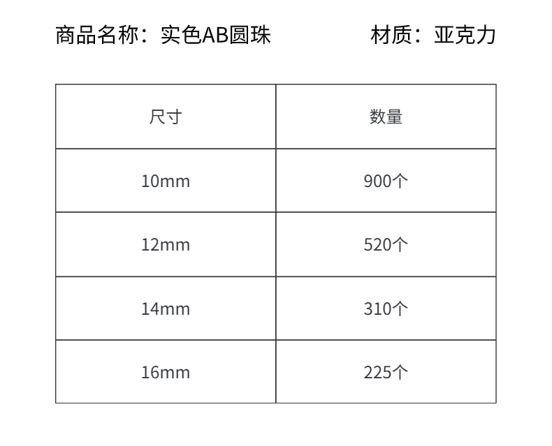 10—16ｍｍ实色ａｂ圆珠ｄｉｙ／手机链手链挂饰钥匙链饰品配件制作材料详情3