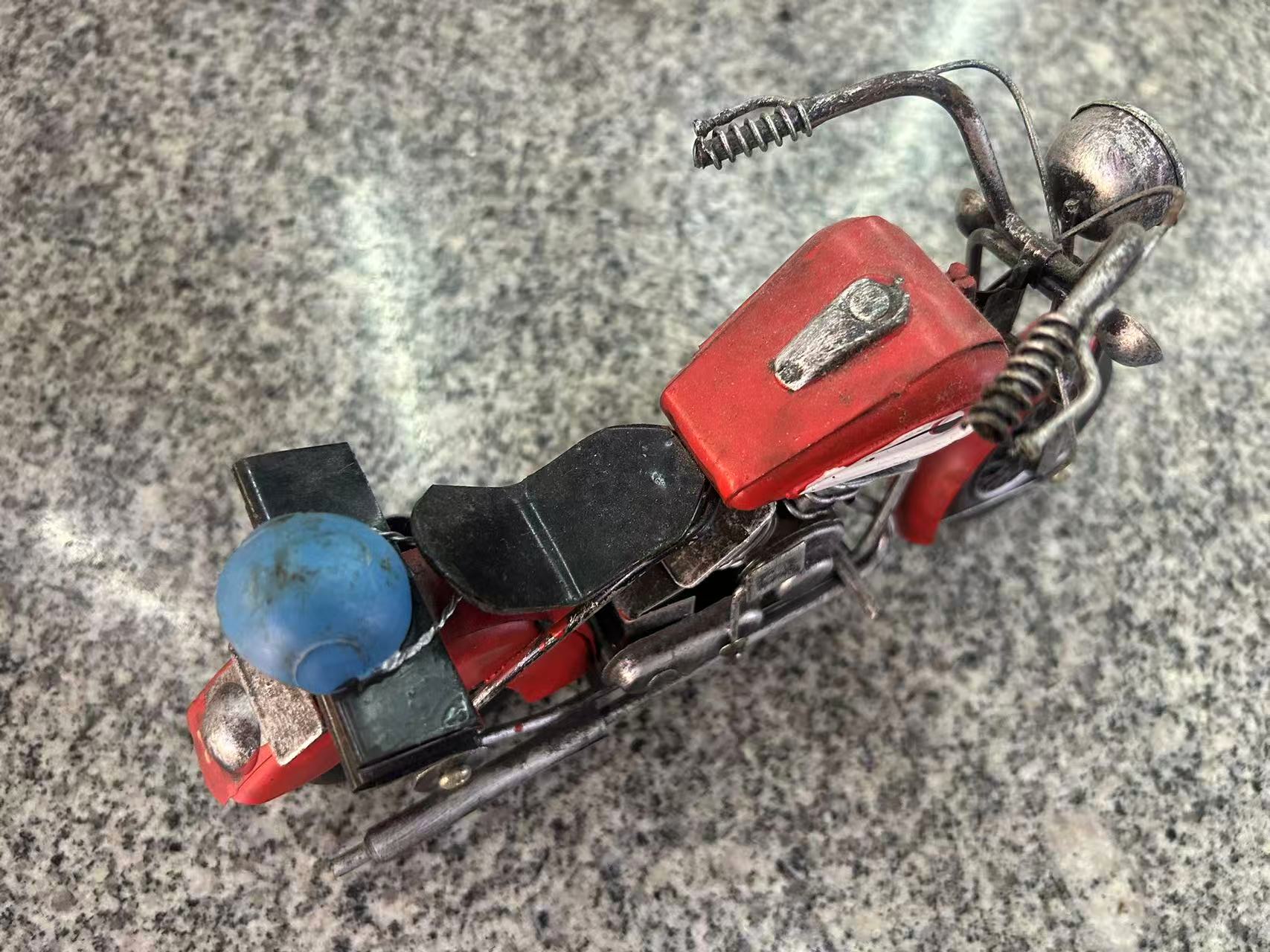 铁艺 摩托车 工艺品纸巾盒铁艺老爷车飞机工艺品创意家居欧式金属现代轻奢办公室桌面摆件手工详情4