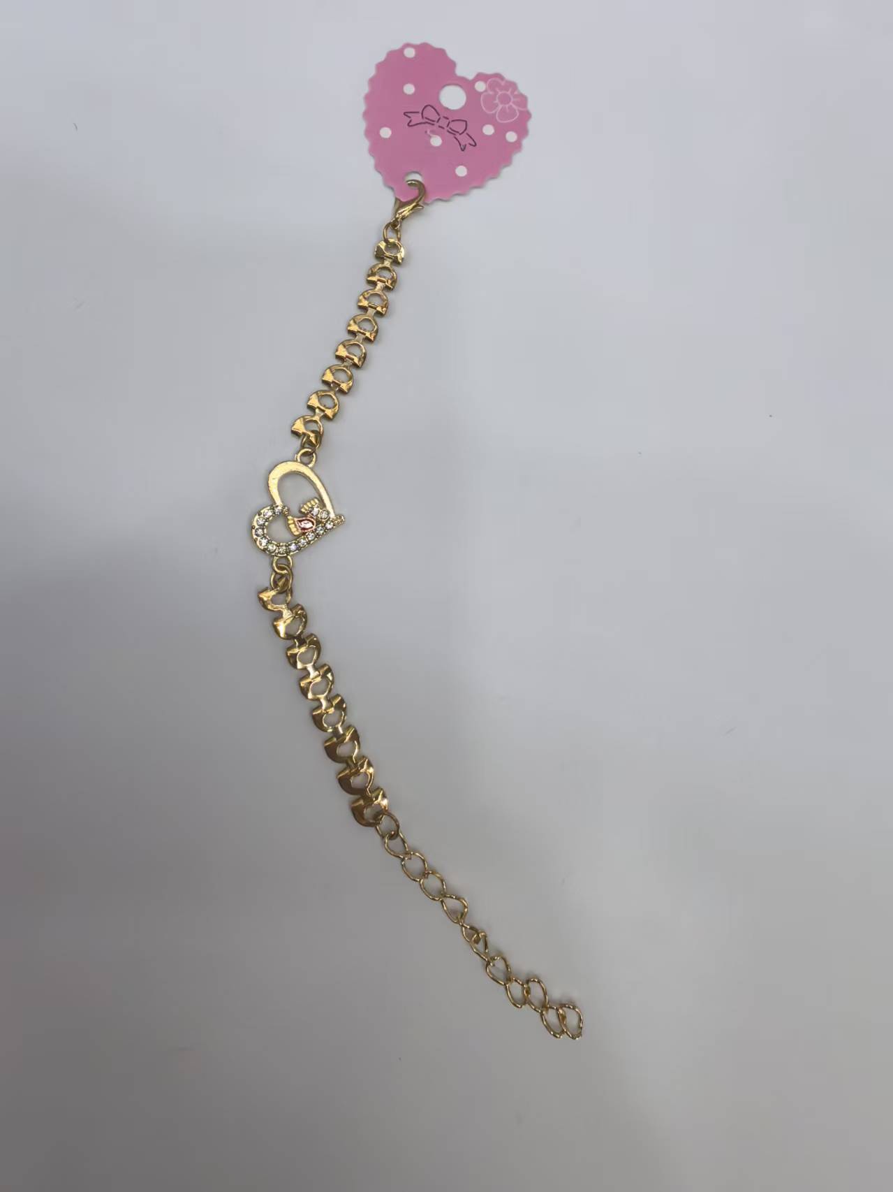 手链，半圆桃心红色脚印，爆款，明星同款，网红款，礼物款，闪耀星河，爱心满满，简约风细节图