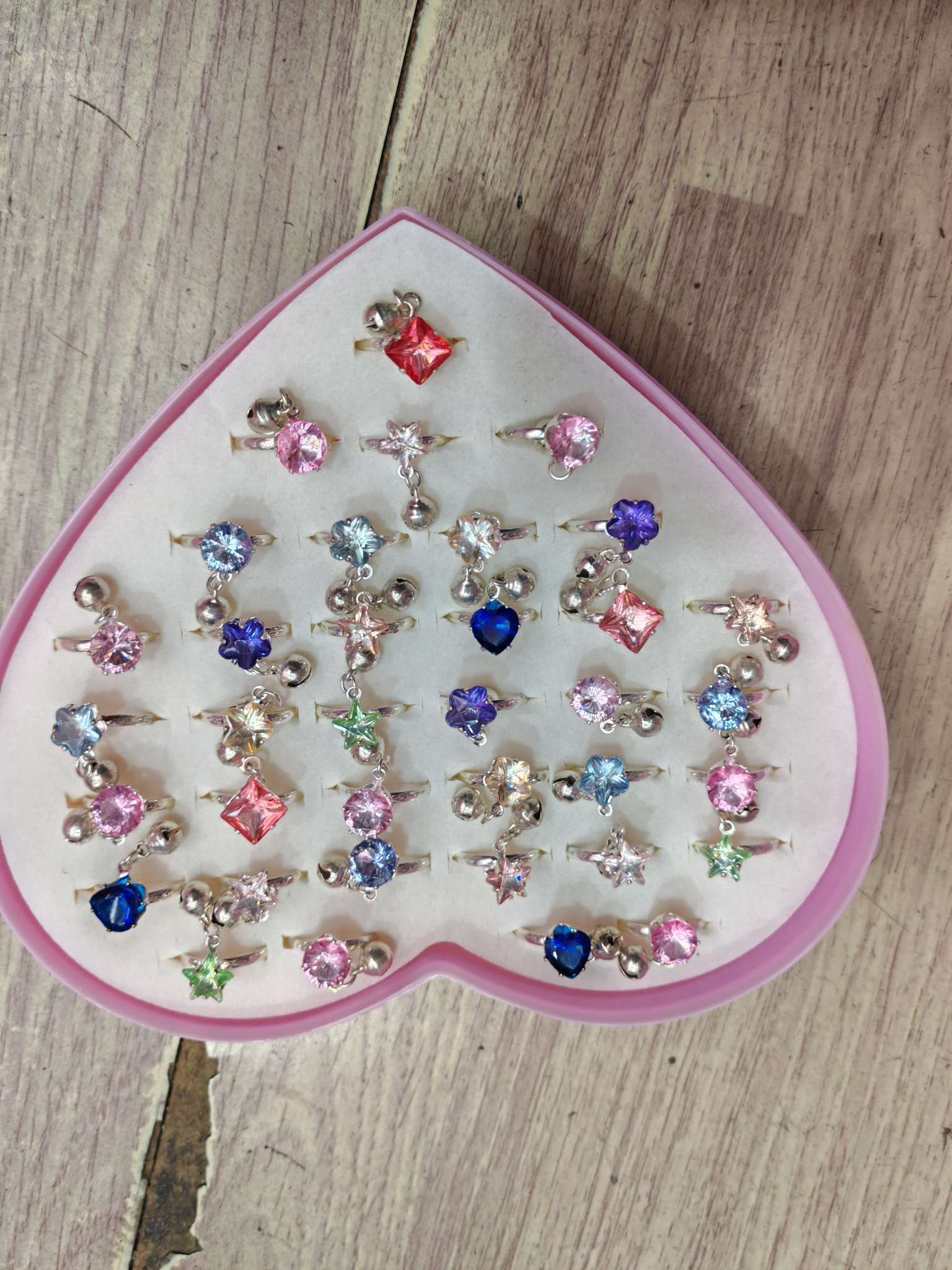 儿童饰品女童链小女孩生日礼物儿童节儿童宝石铃铛戒指儿童节礼物