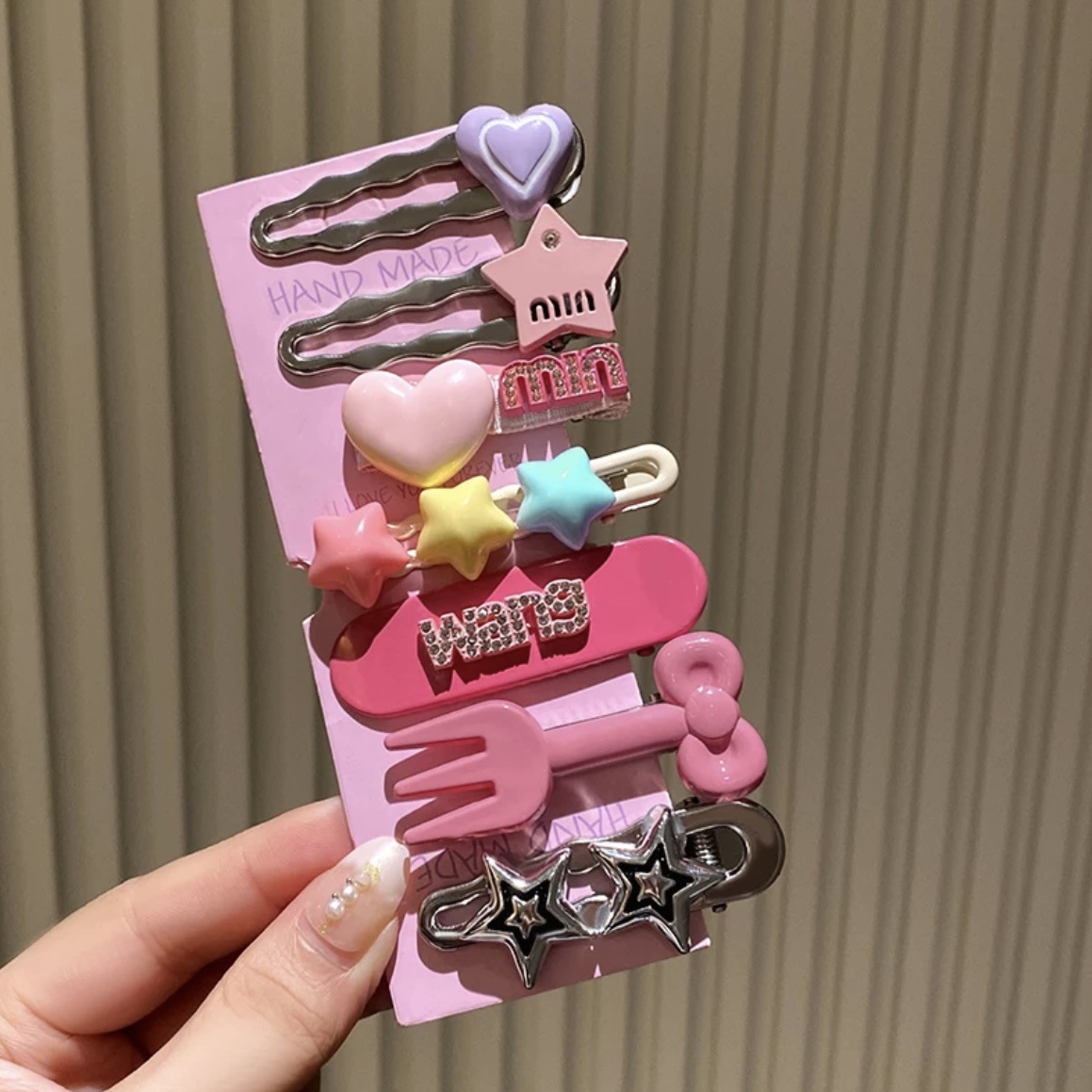 y2k金属发夹多巴胺发卡女星星夹子ins头饰夹子甜美刘海碎发夹发饰详情图8