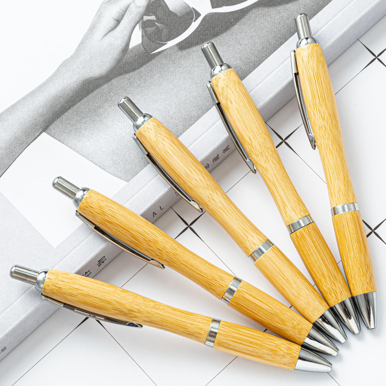 Bamboo pen, eco-friendly gourd ballpoint pen, advertising pen, printable advertising ballpoint pen thumbnail
