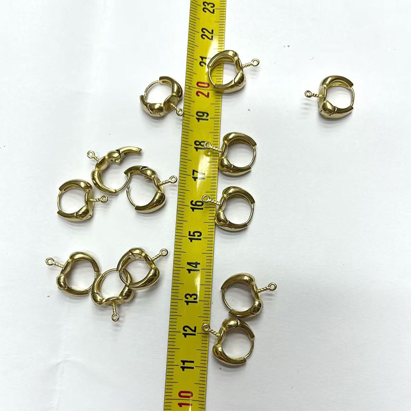 Copper base, gold-plated pearl ear buckles, pendant earrings, diy ear hooks, pendant materials, wholesale of earrings and accessories Item Picture