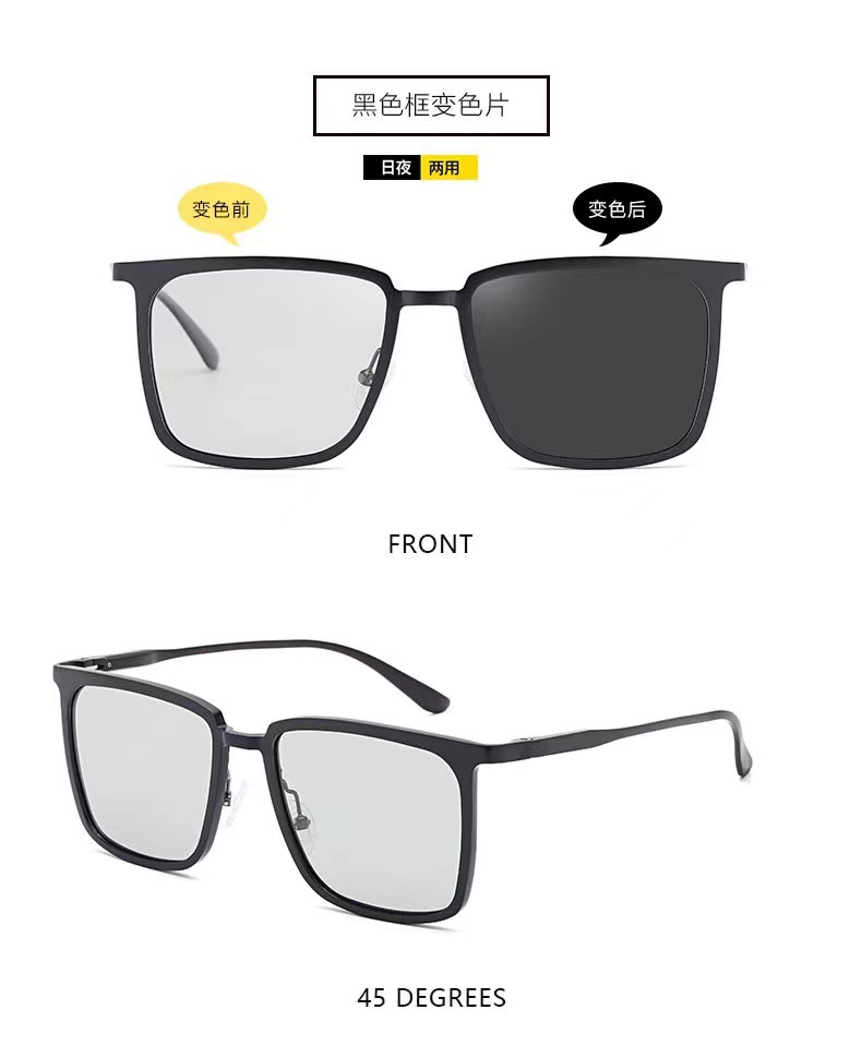 新款铝镁偏光太阳镜男士墨镜开车驾驶专用司机变色眼镜男款百搭高品质镜盒镜布详情图7