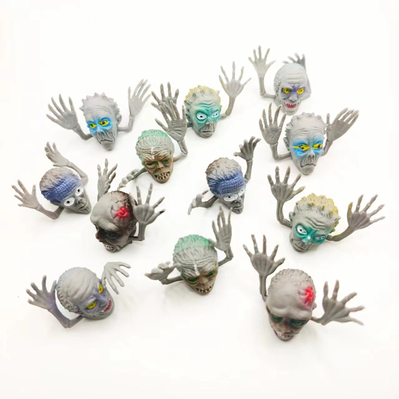 鬼头灰色手指套万圣节僵尸整蛊玩具模型玩具配件摆件新奇特玩具详情图9