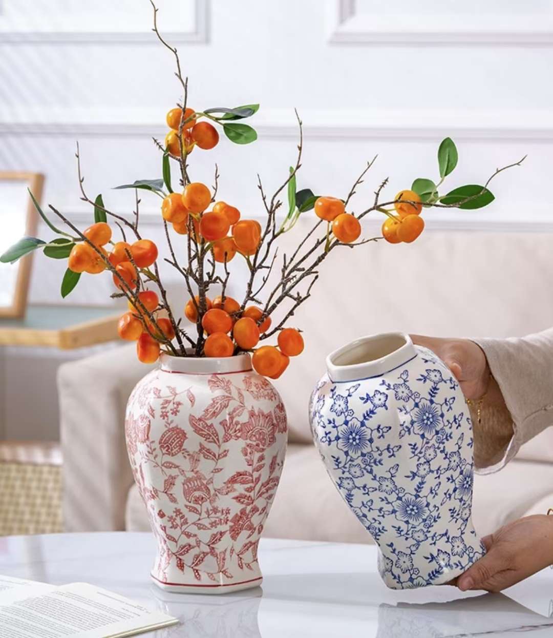 陶瓷花瓶水泥花盆造景花户外装饰家具植物盆摆件园艺花盆花瓶装饰详情图4