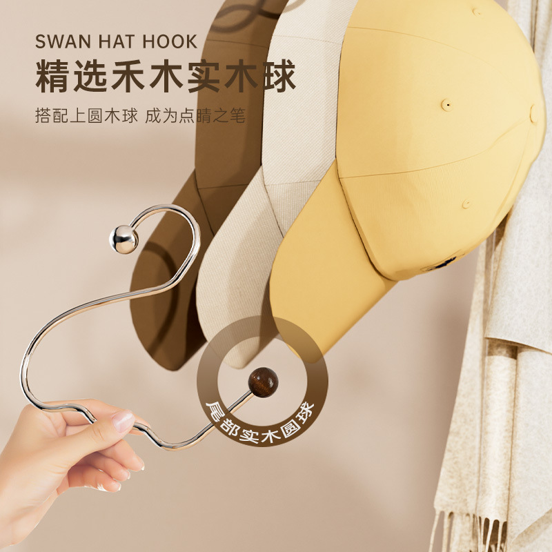 B78-MZJ25021 Hat Hanger Hanger Hanger Storage Wonder, Multi-functional stainless steel hook Specification image