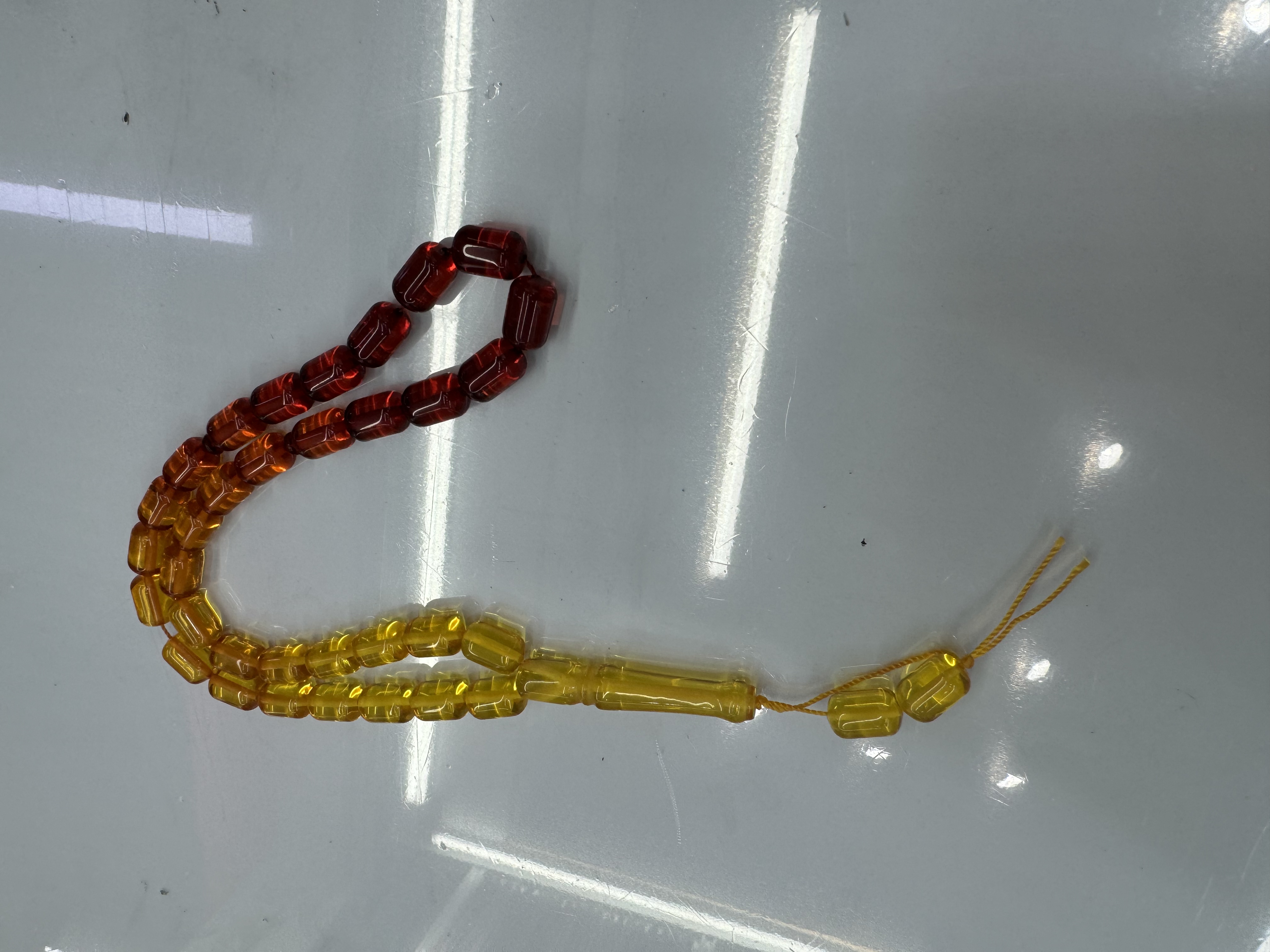 高档树脂透明款33厘柱形款 厂家直营 穆斯林念珠