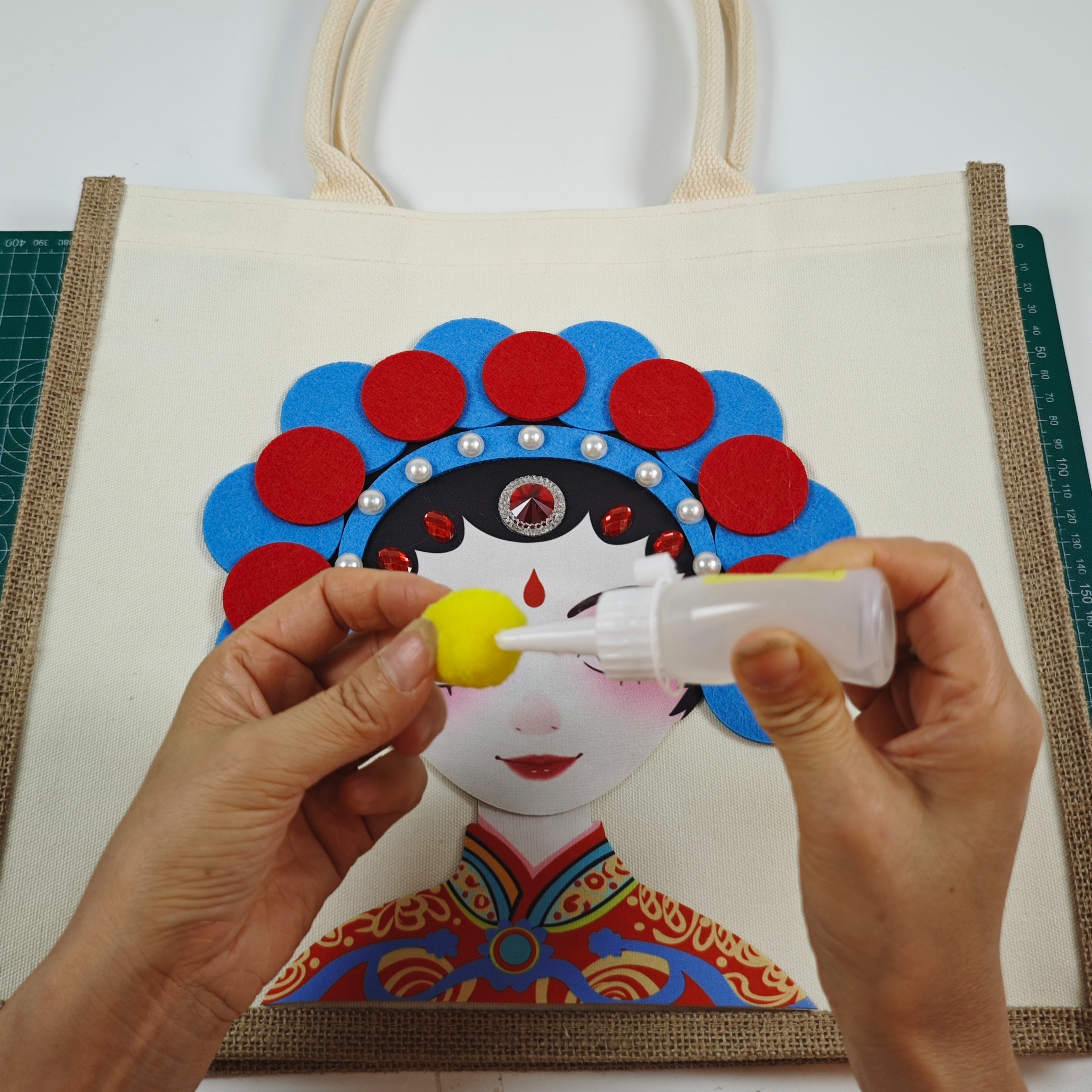 非遗文化手工diy包包京剧脸谱制作学校亲子社区成人文创主题活动详情7