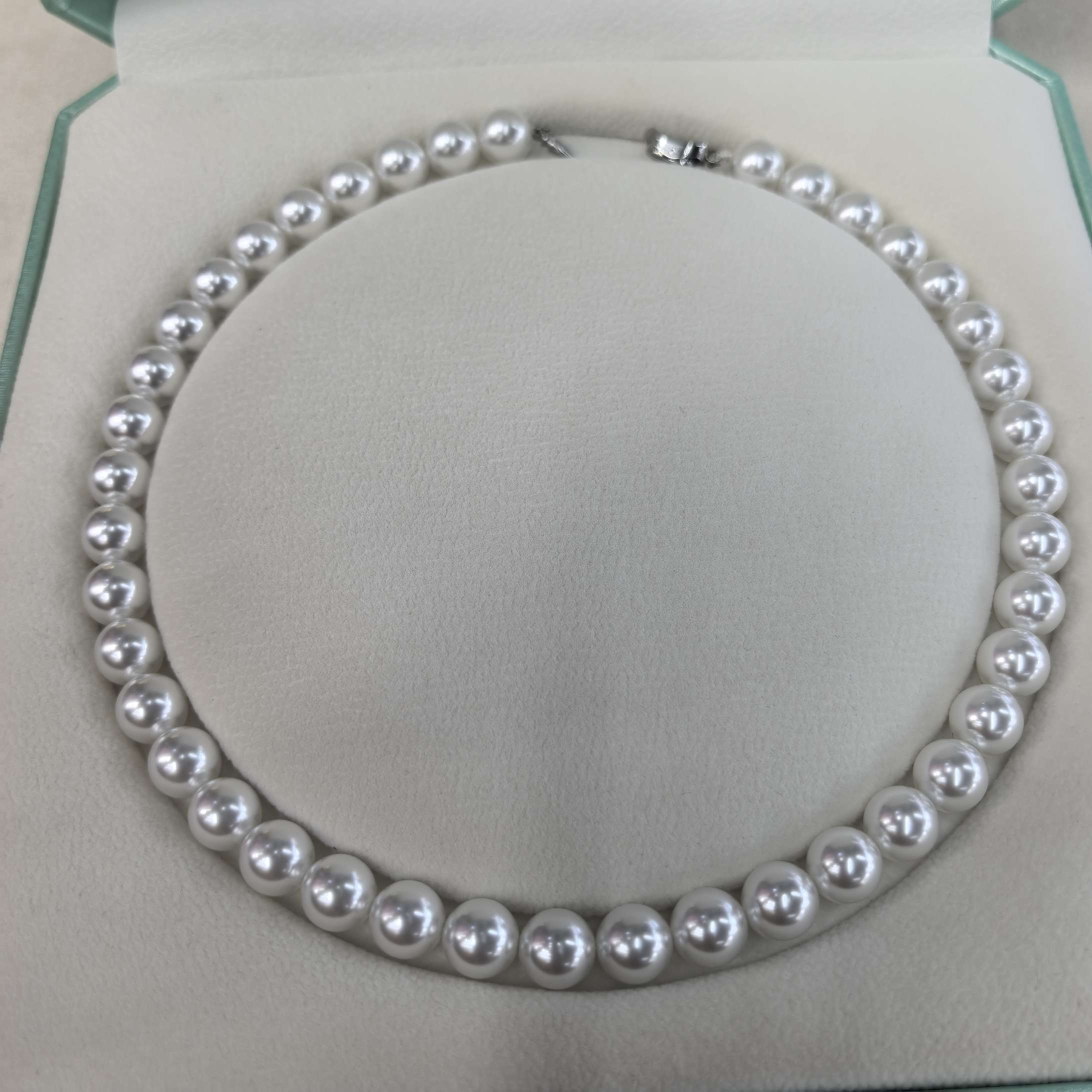 Shi Family Pearl Necklace 925 silver clasp accessory, simple and elegant pearl necklace, a versatile gift for ladies' temperament Specification image