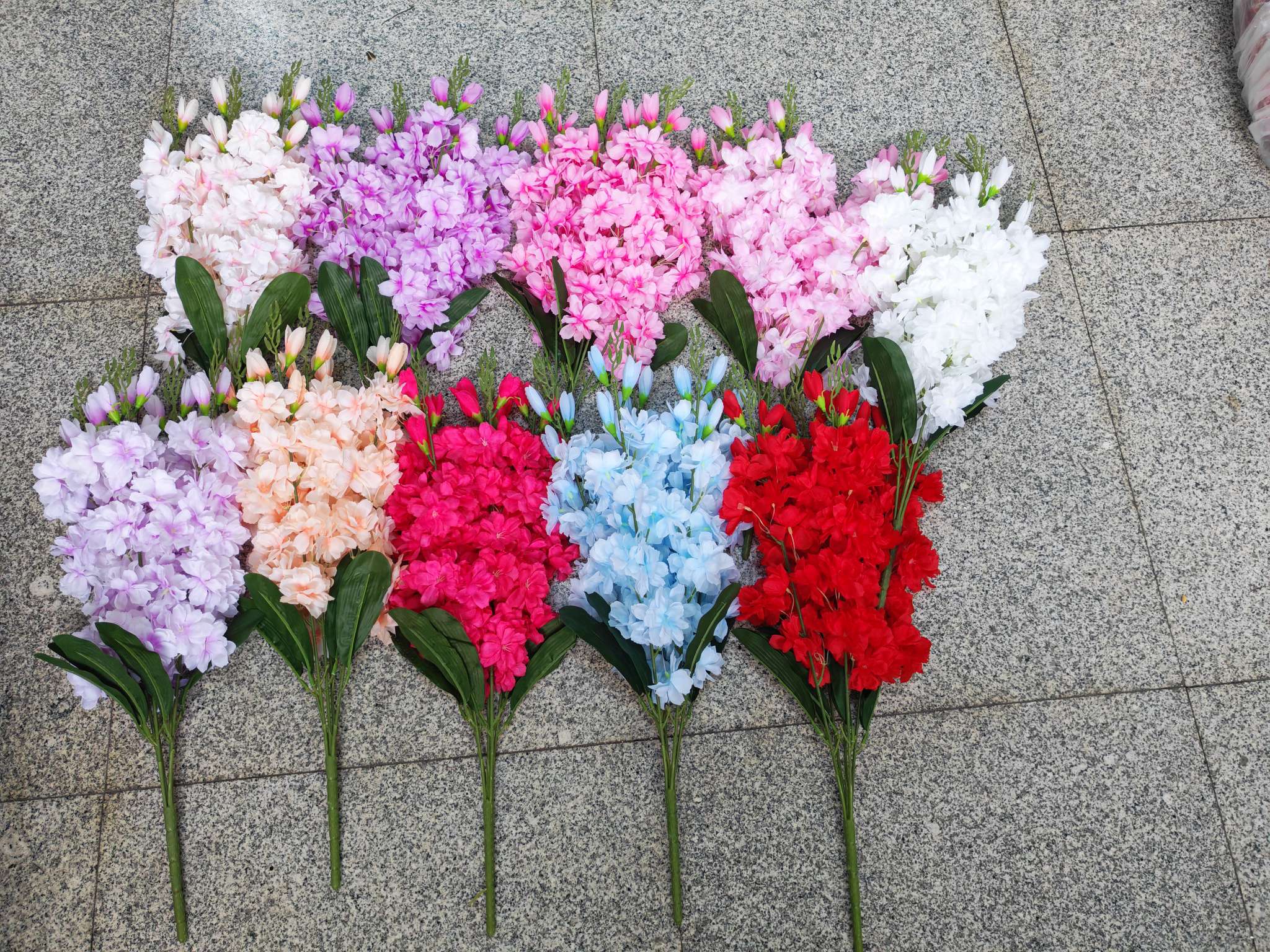 100头花蕾樱花假花