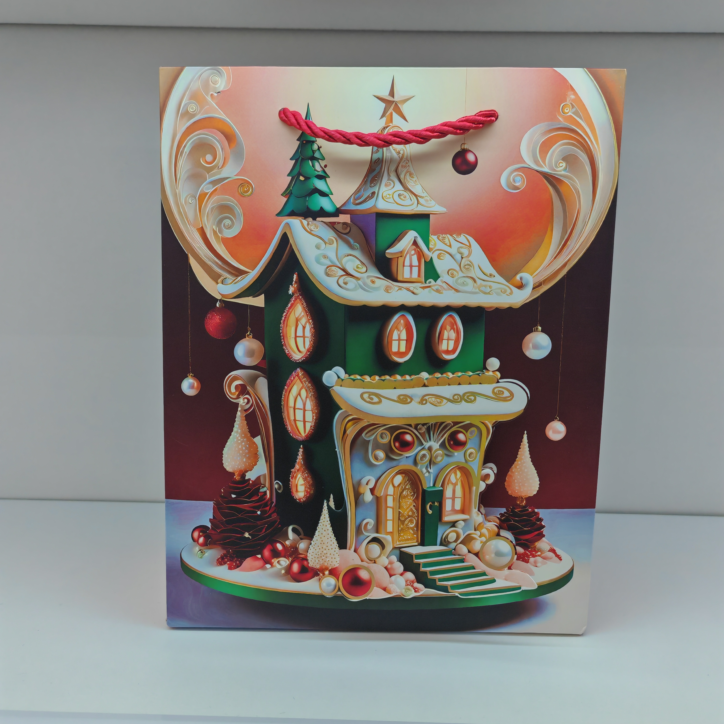 New Christmas gift bags, New Year handbags, festival paper bags, high-end shopping bags with 3D patches and gilding are in stock Application Scenario