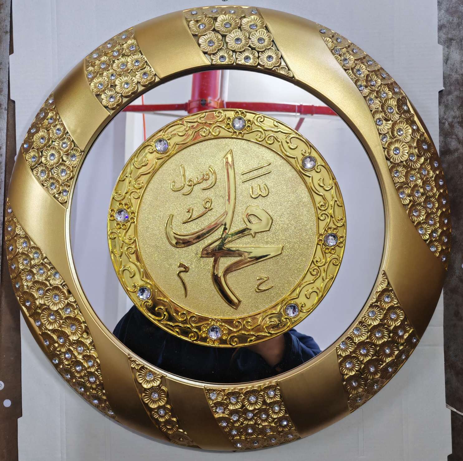 穆斯林盖竹编画铁艺挂画实木工艺画家饰装饰画详情图5