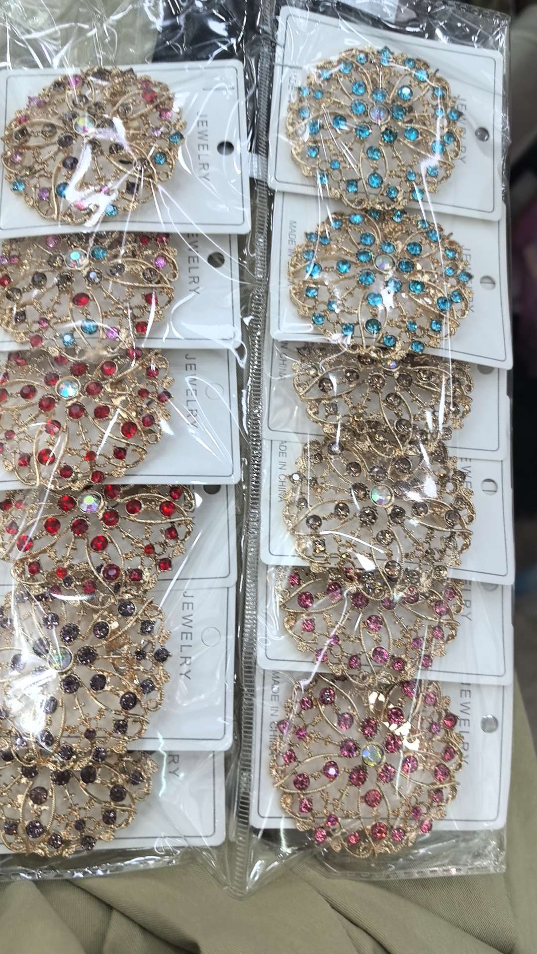 合金爆款彩色胸针发箍发