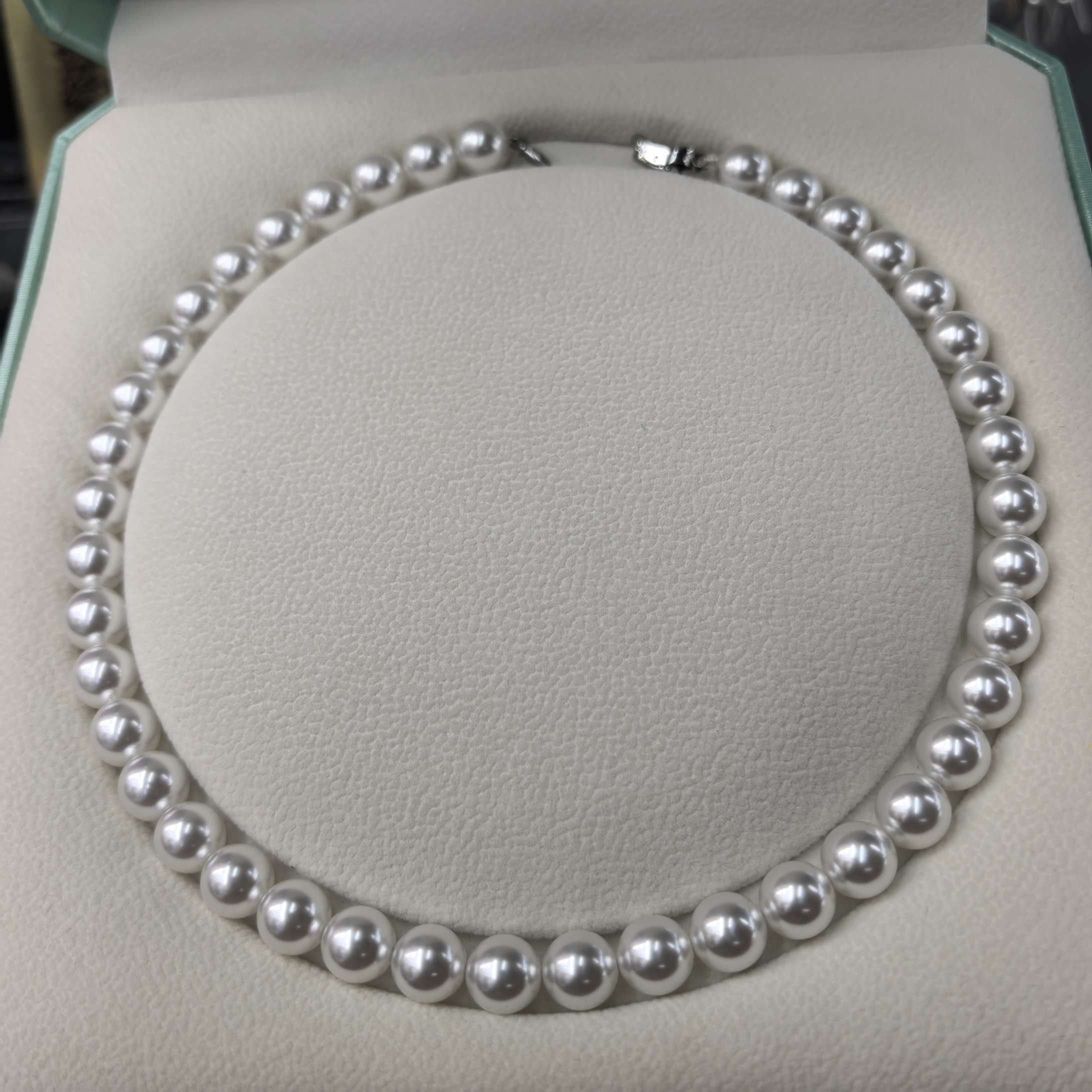 Shi Family Pearl Necklace 925 silver clasp accessory, simple and elegant pearl necklace, a versatile gift for ladies' temperament Item Picture