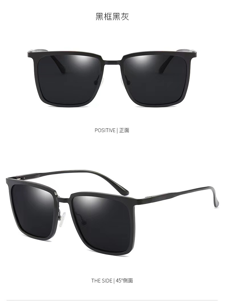 新款铝镁偏光太阳镜男士墨镜开车驾驶专用司机变色眼镜男款百搭高品质镜盒镜布详情图2
