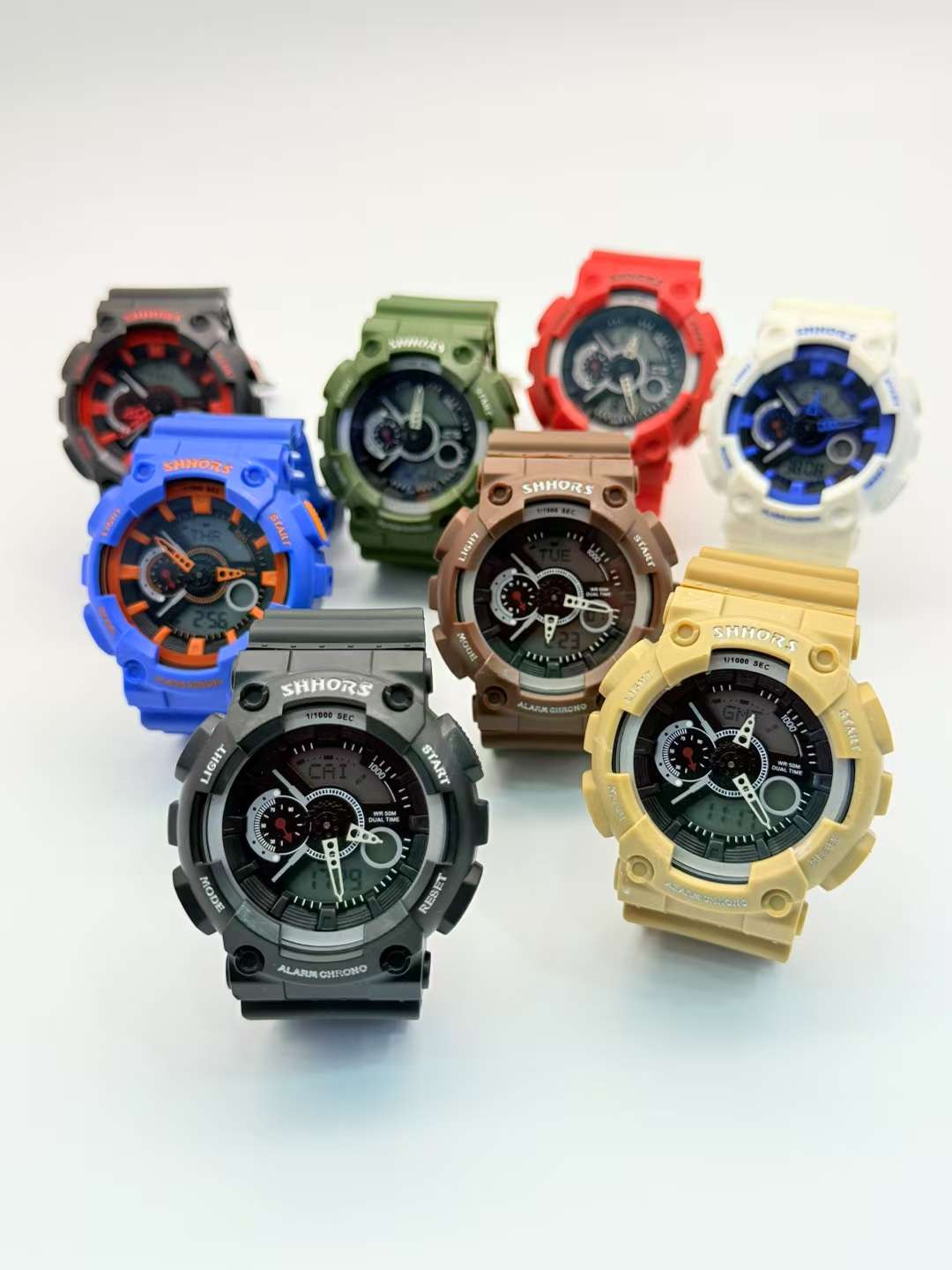 中学生儿童电子表 夜光手表 厂家直销双电子手表时尚挂件服装配饰儿童手表