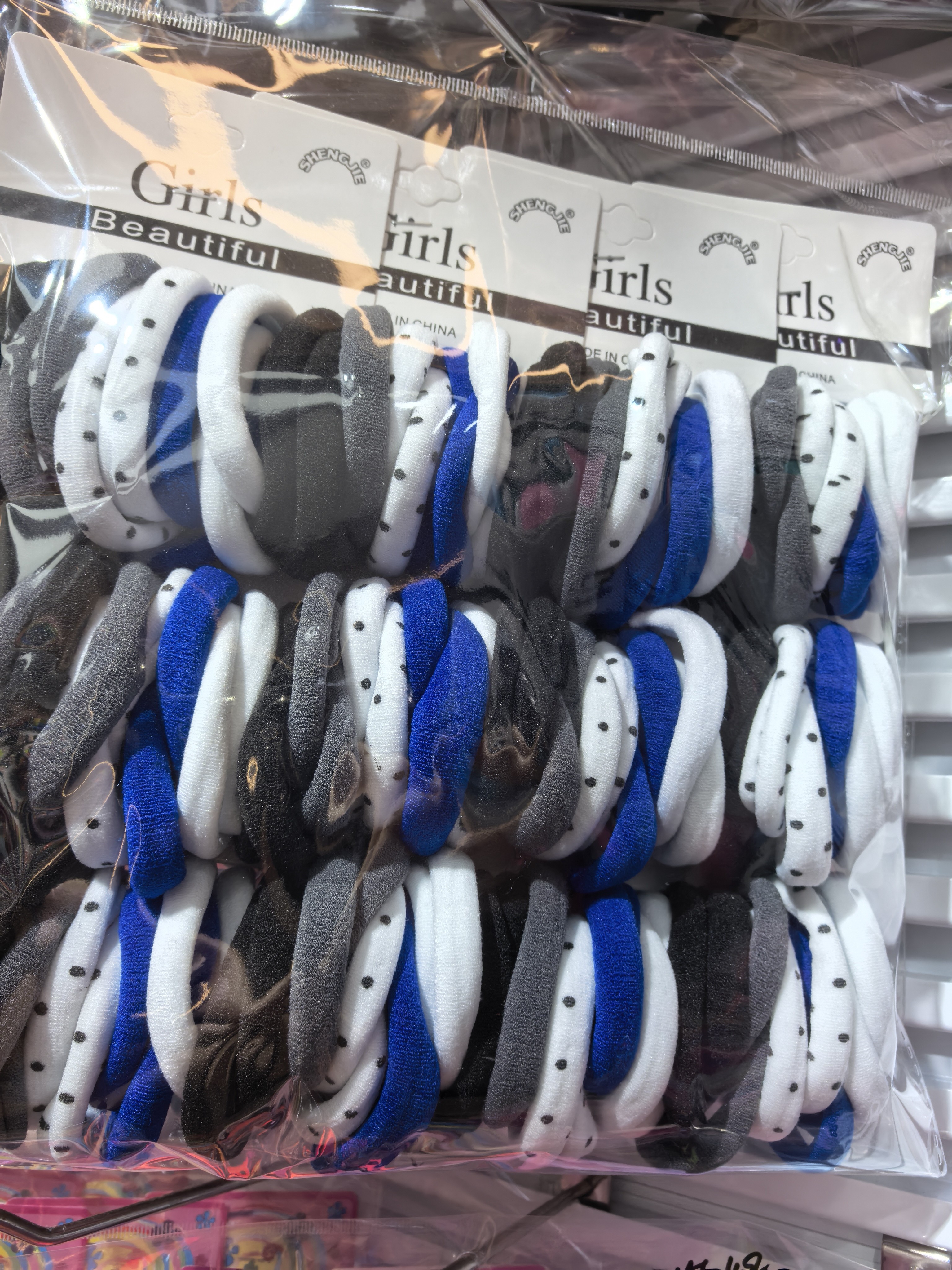 印花无痕银丝组合流行不勒头发皮筋发圈头饰细节图