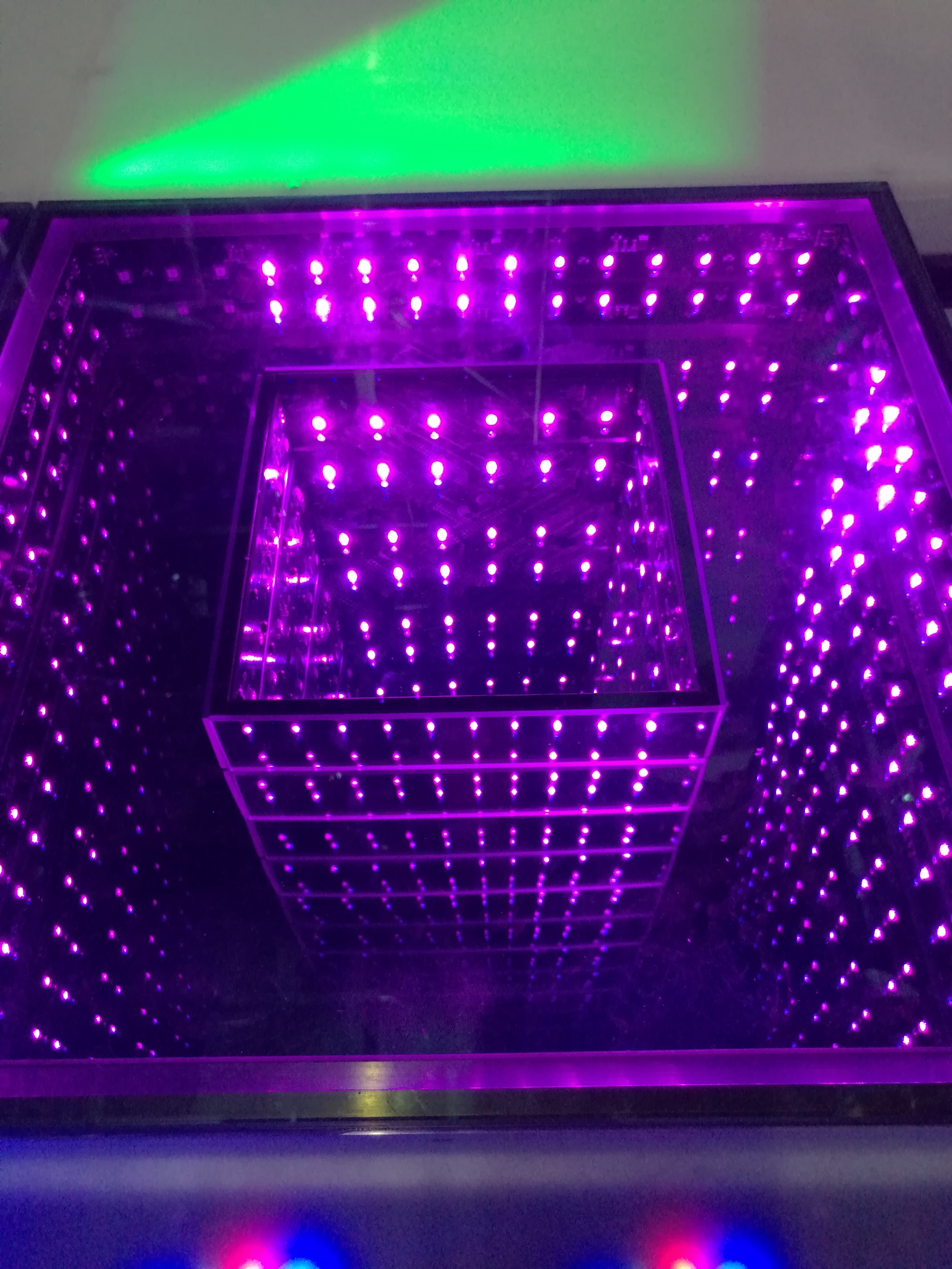 Stage lights, LED mirror surface, popular 3D abyss floor tiles, outdoor wedding bars, disco parties, full-color color-changing luminous floor lights Application Scenario