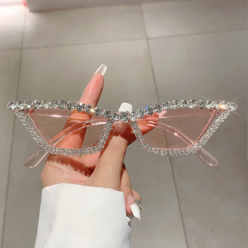 Handcrafted Brick-Encrusted Fashionable Frame Glasses, Unisex Trendy Accessories, Lightweight And Comfortable Eyewear Accessories, Anti-Blue Light Eye Protection, Decorative Stage Glasses Specification drawing