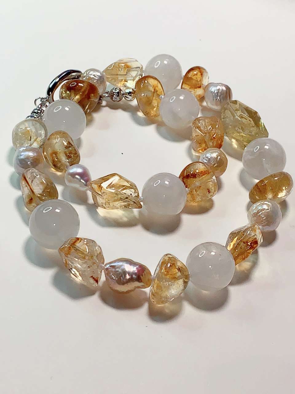 水晶串珠项链项链