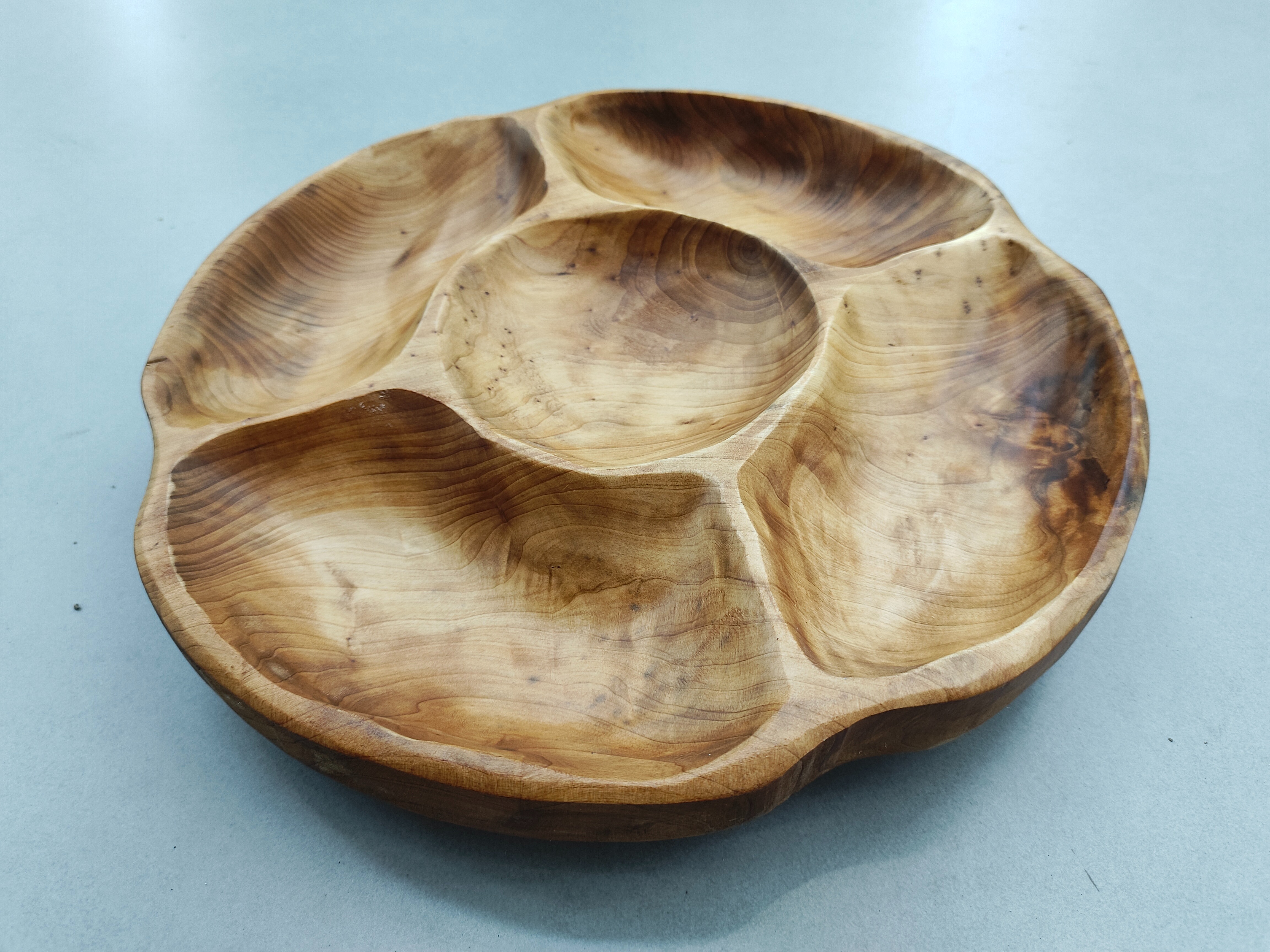 木质工艺品  木质果盘  木质家具装饰品白底实物图