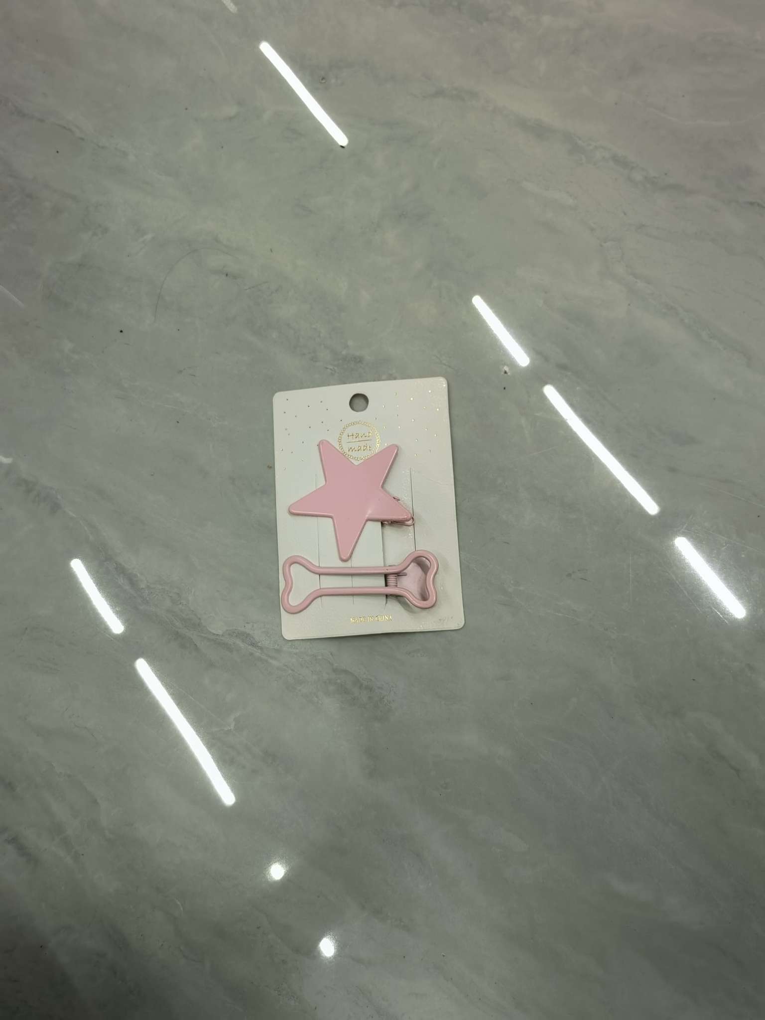 香草奶油色星星发夹可爱少女心刘海夹鸭嘴夹发卡金属边夹碎发夹子