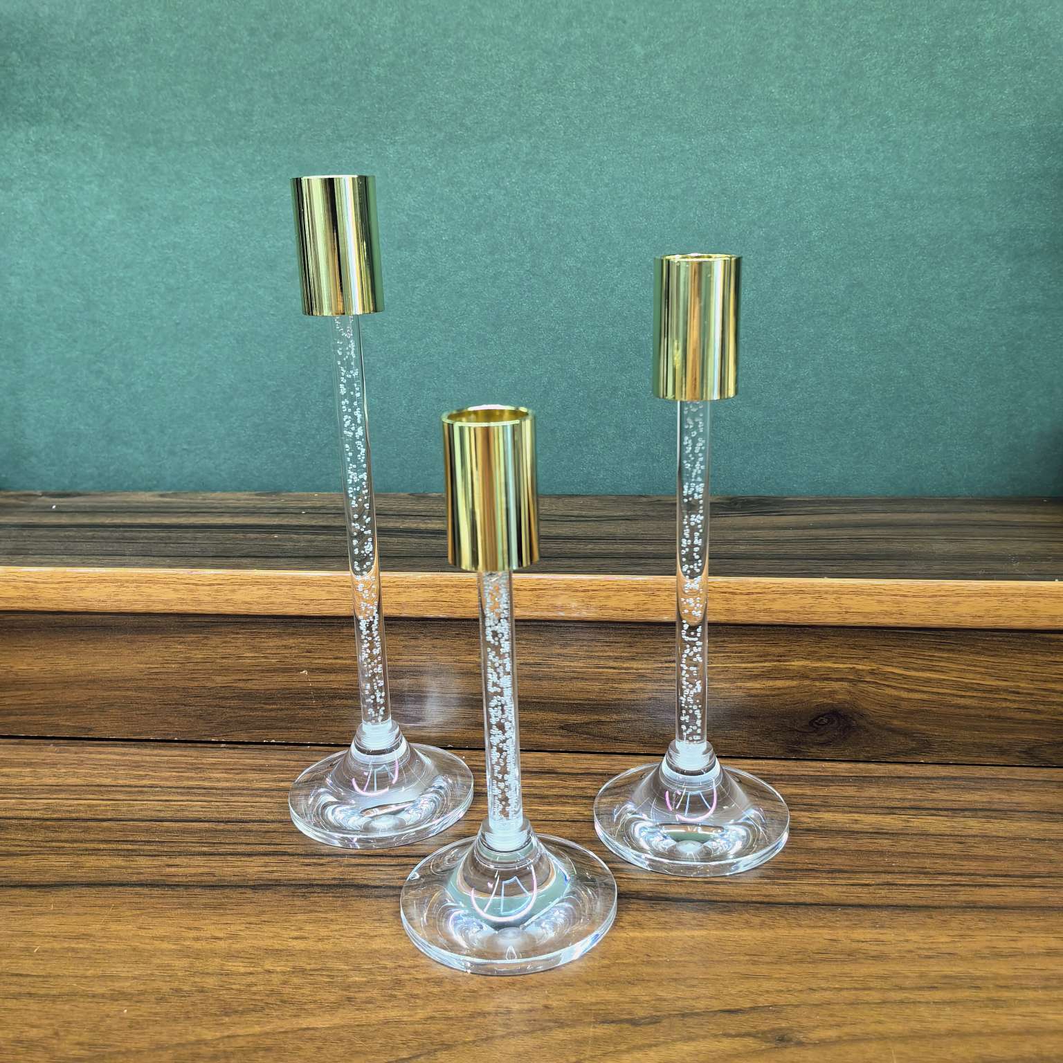 梦幻亚克力套装金属烛台 室内浪漫婚庆摆件 创意轻奢装饰烛台 氛围感拉满 婚礼家居皆宜