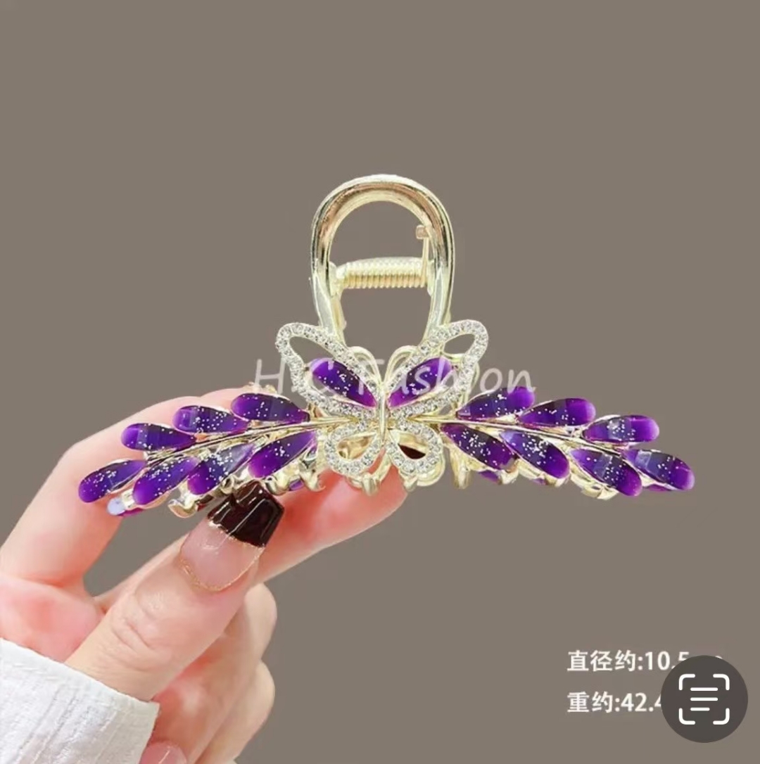Acrylic alloy gripper hair accessory headwear, simple and fashionable hair clip accessory, versatile style clip, stable and won't damage hair detail image 2