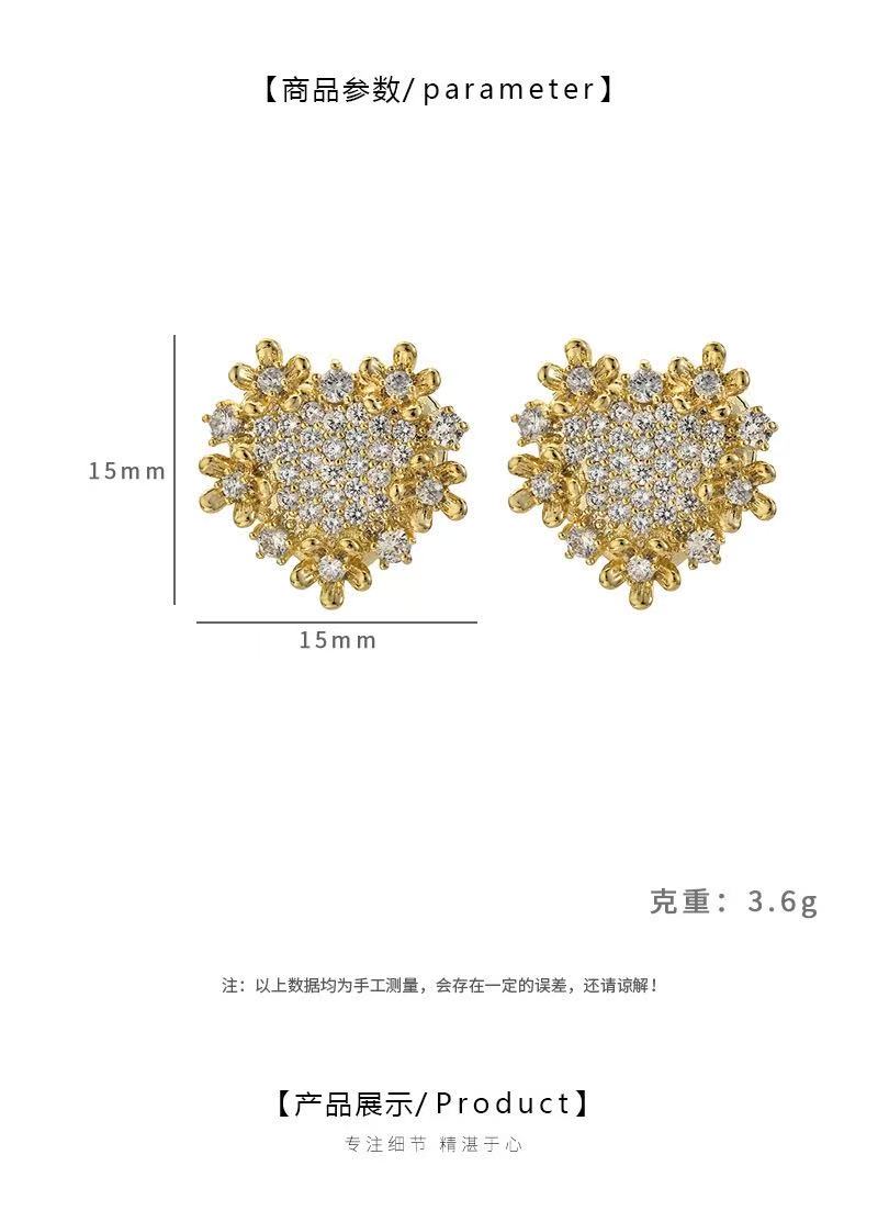梦之涵饰品时尚爆款网络欧美出口铜镶镐 精美时尚真金电镀耳环耳饰饰品详情图5
