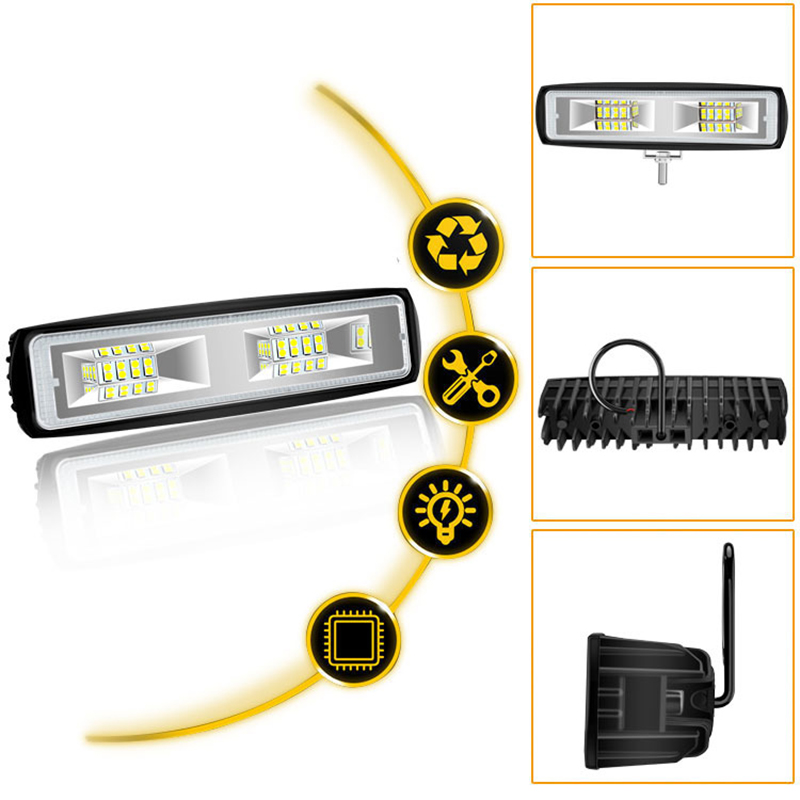 Factory direct sales of auto parts, led general work lights for trucks, off-road vehicle lighting fixtures, maintenance of daytime running spotlights Specification drawing