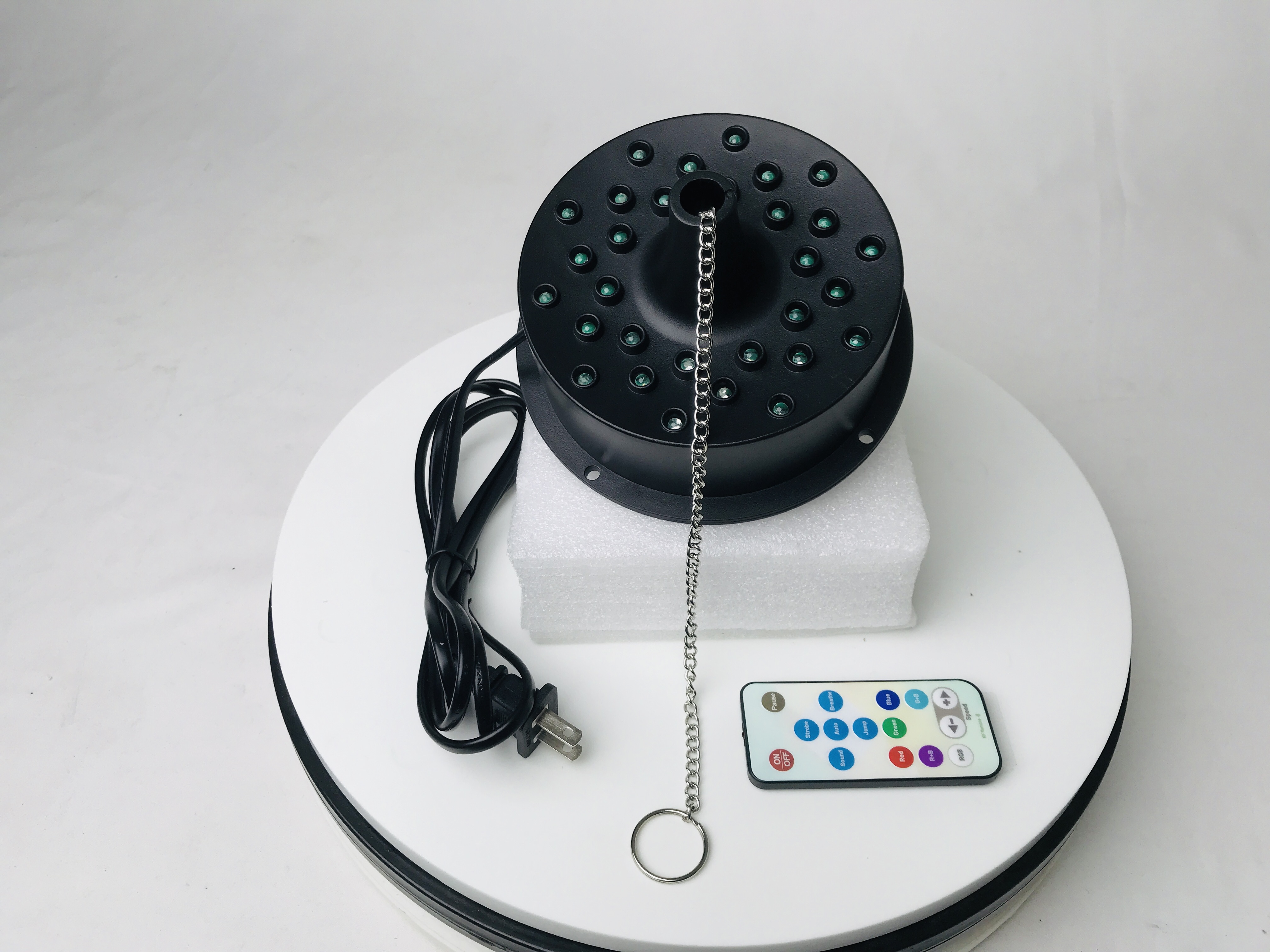 舞台灯光mirrorball酒吧声控马达旋转disco球镜面反光球底座亚马逊爆品KTV家庭Patty镜面玻璃球底座