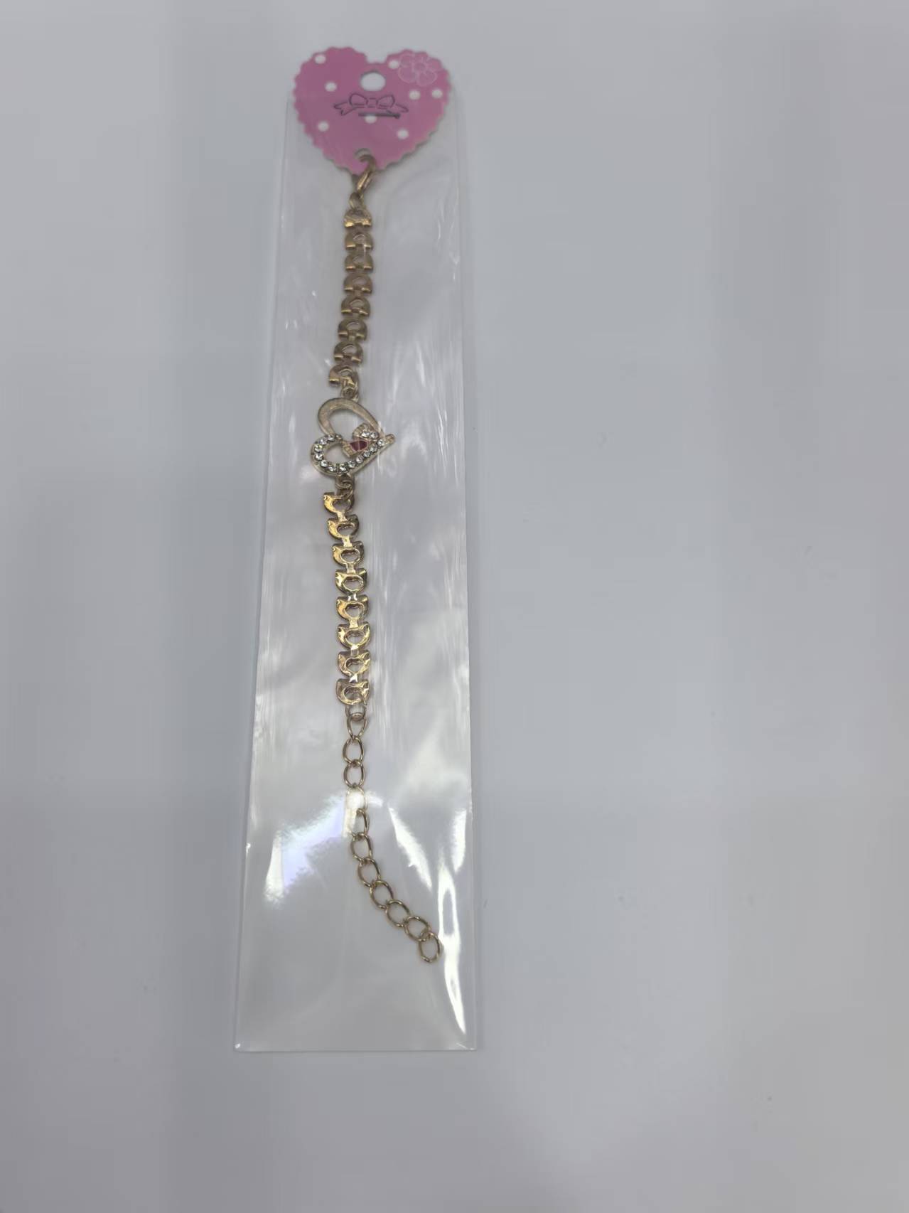 手链，半圆桃心红色脚印，爆款，明星同款，网红款，礼物款，闪耀星河，爱心满满，简约风