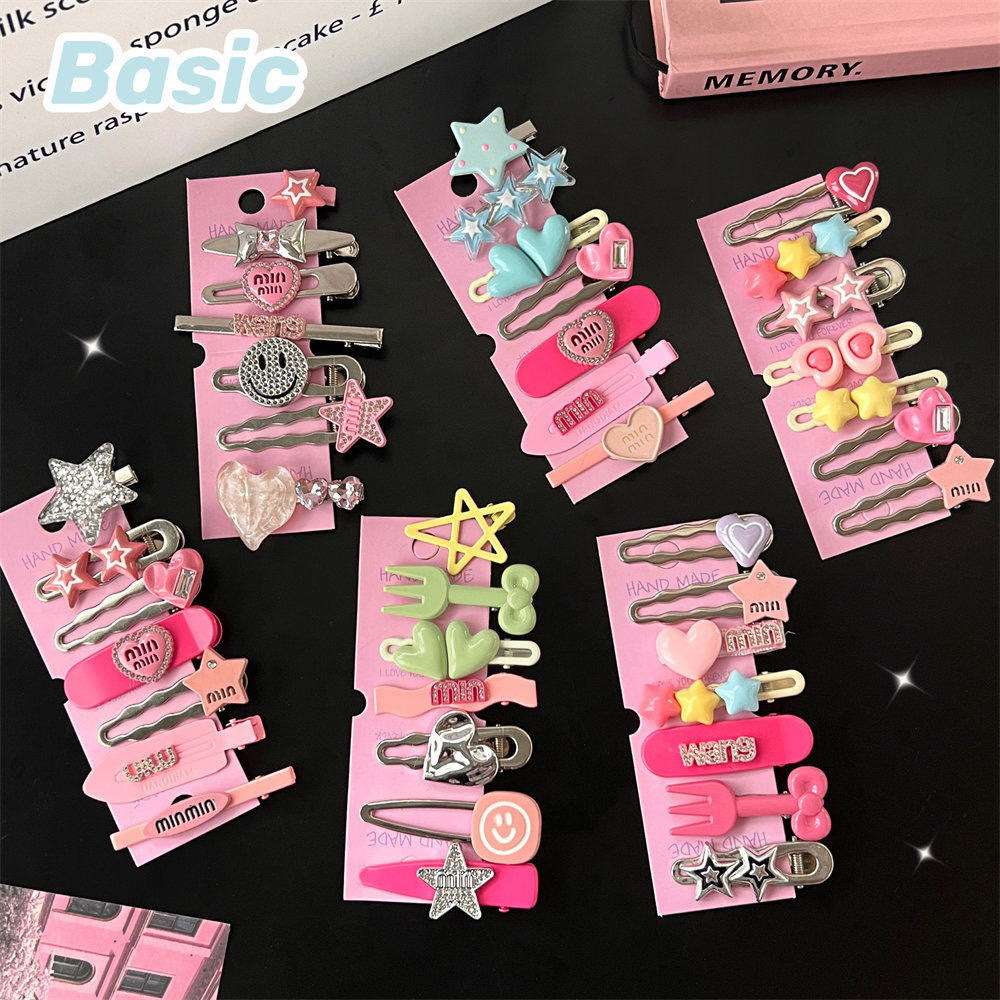 y2k金属发夹多巴胺发卡女星星夹子ins头饰夹子甜美刘海碎发夹发饰详情图3