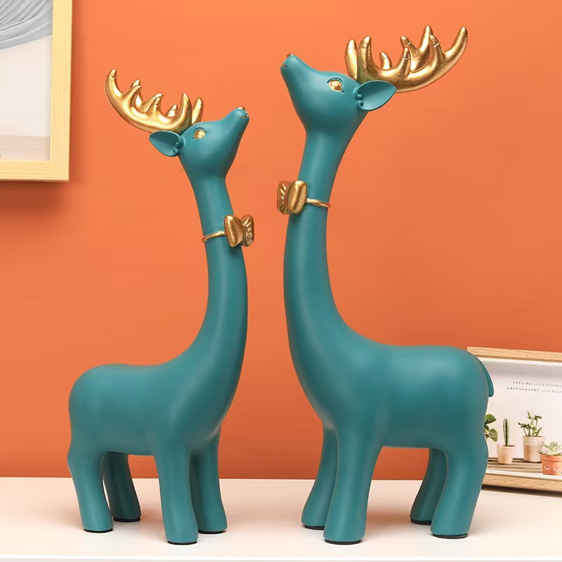 Creative resin craft gifts, creative European-style couple reindeer ornaments, wholesale furniture and decorative ornaments from the manufacturer Application Scenario
