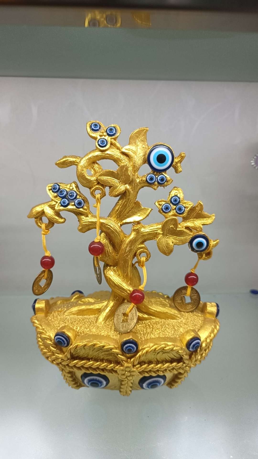 树脂工艺品冰箱贴小摆件创意饰品家居装饰礼品摆件摇钱树花可爱富贵白底实物图